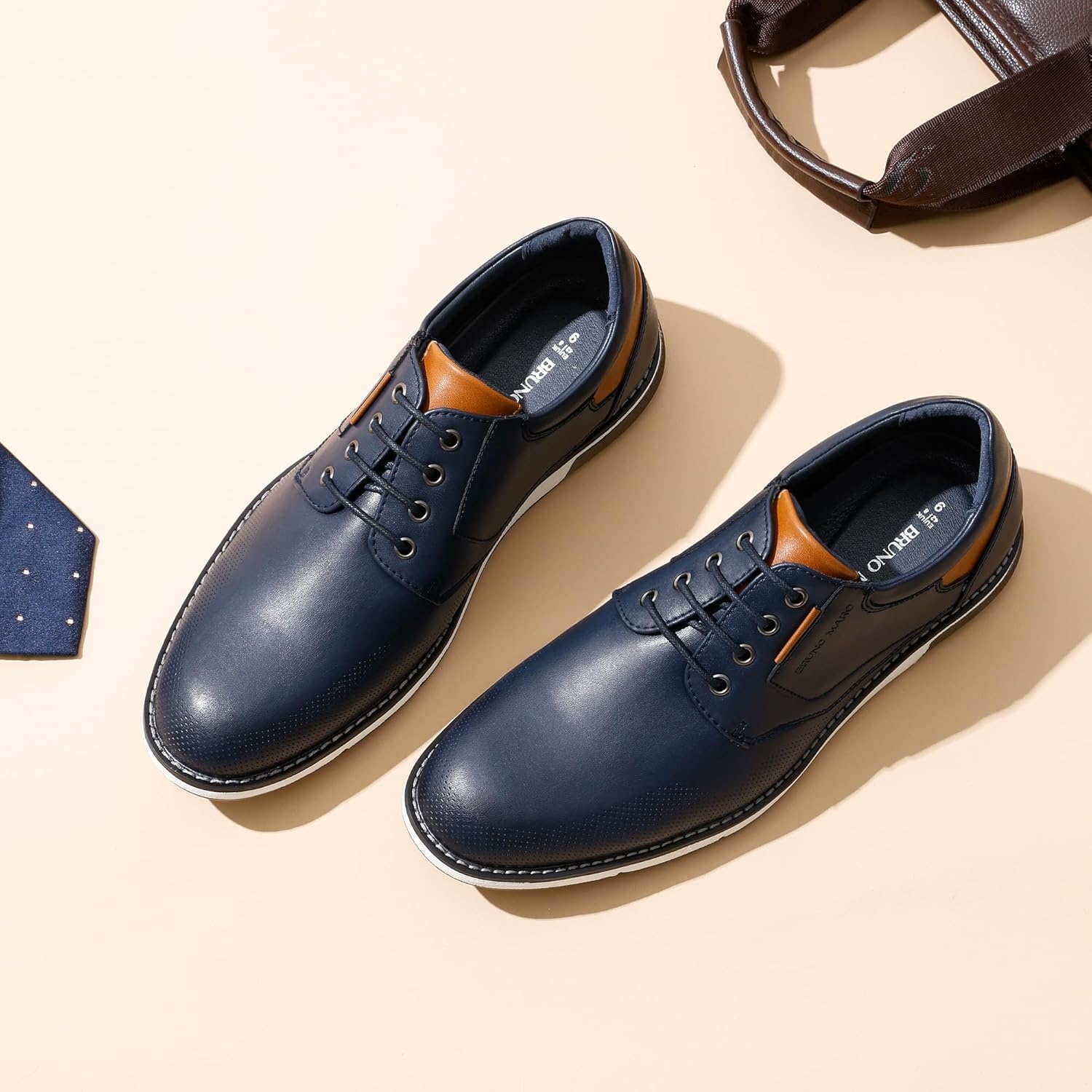 image:imageBruno Marc Mens Casual Dress Oxfords Shoes Business Formal Derby SneakersBlue