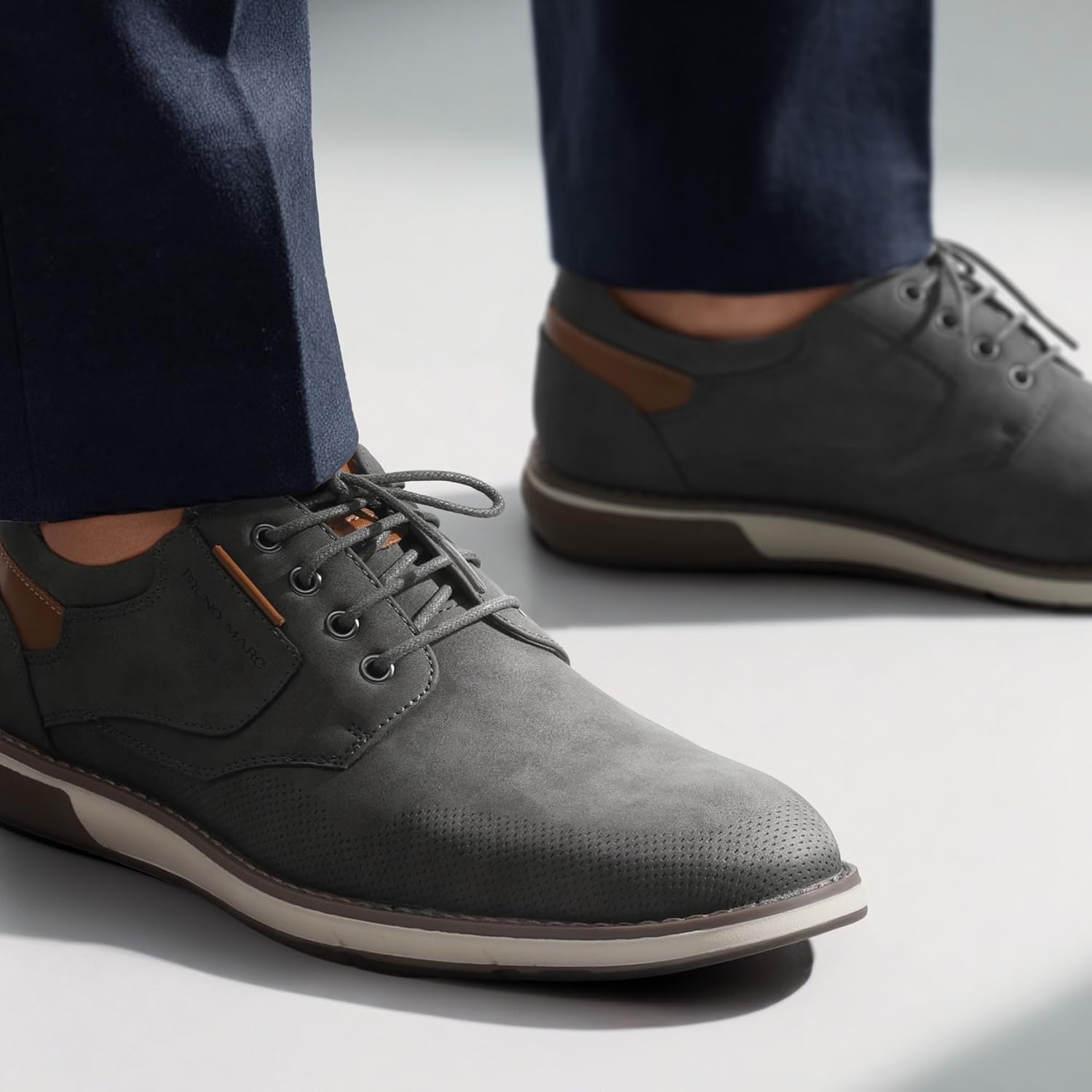 image:imageBruno Marc Mens Casual Dress Oxfords Shoes Business Formal Derby SneakersGreywaxy
