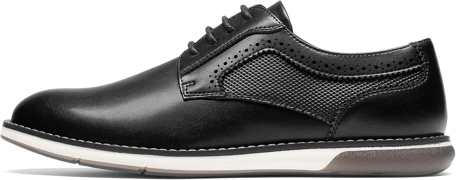 image:imageBruno Marc Mens Casual Dress Sneaker Shoes Business Formal Derby Plain Toe Oxfords Crossflex GentEdgeBlack