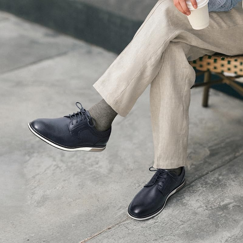 image:imageBruno Marc Mens Casual Dress Sneaker Shoes Business Formal Derby Plain Toe Oxfords Crossflex GentEdgeBlue
