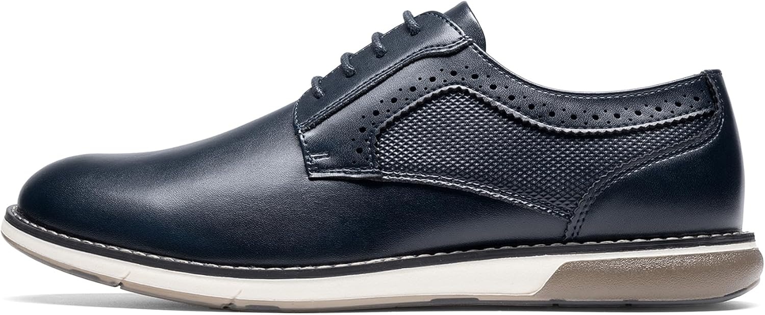 image:imageBruno Marc Mens Casual Dress Sneaker Shoes Business Formal Derby Plain Toe Oxfords Crossflex GentEdgeBlue