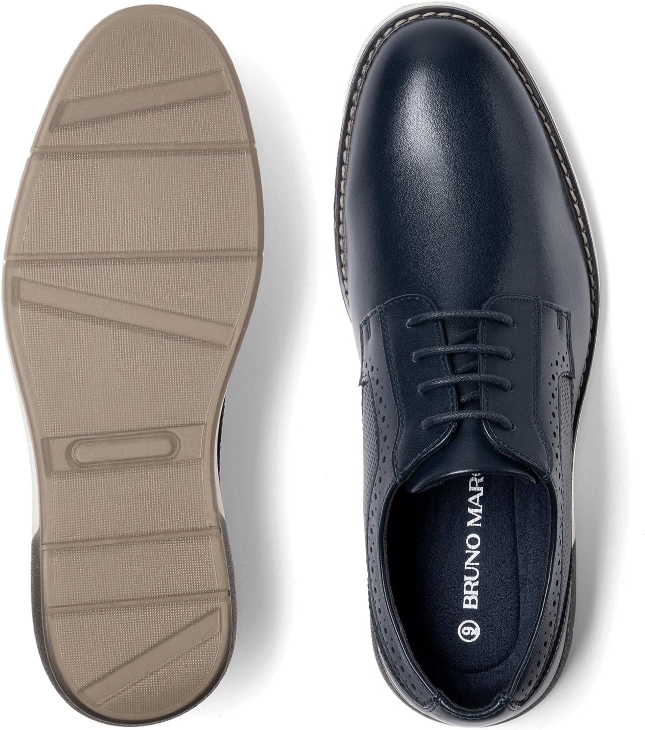 image:imageBruno Marc Mens Casual Dress Sneaker Shoes Business Formal Derby Plain Toe Oxfords Crossflex GentEdgeBlue