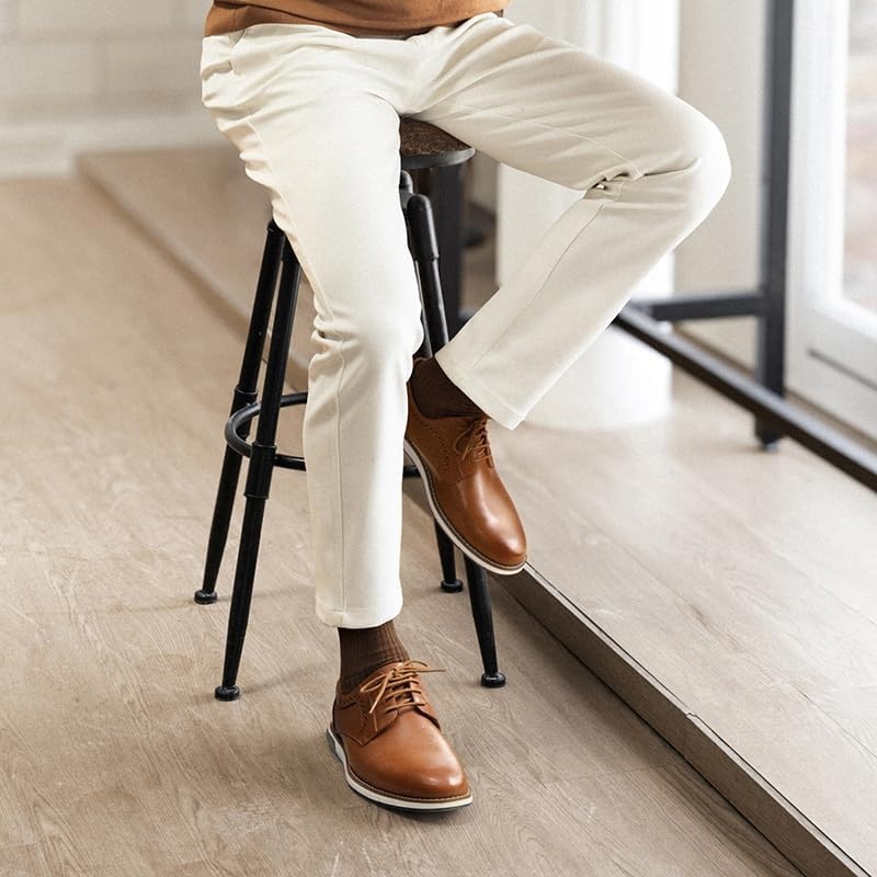 image:imageBruno Marc Mens Casual Dress Sneaker Shoes Business Formal Derby Plain Toe Oxfords Crossflex GentEdgeBrown
