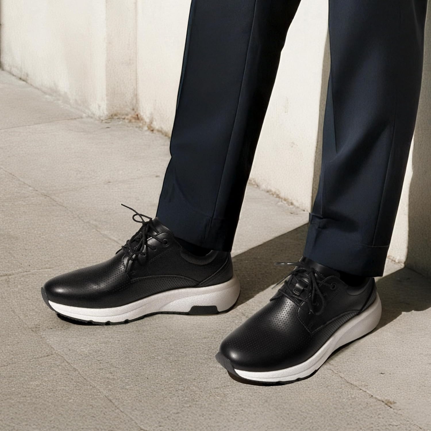image:imageBruno Marc Mens Casual Dress Sneakers Shoes AllDay Comfort Cushioning Walking Breathable Lightweight Oxfords MaxFlex ActiveMetroBlack