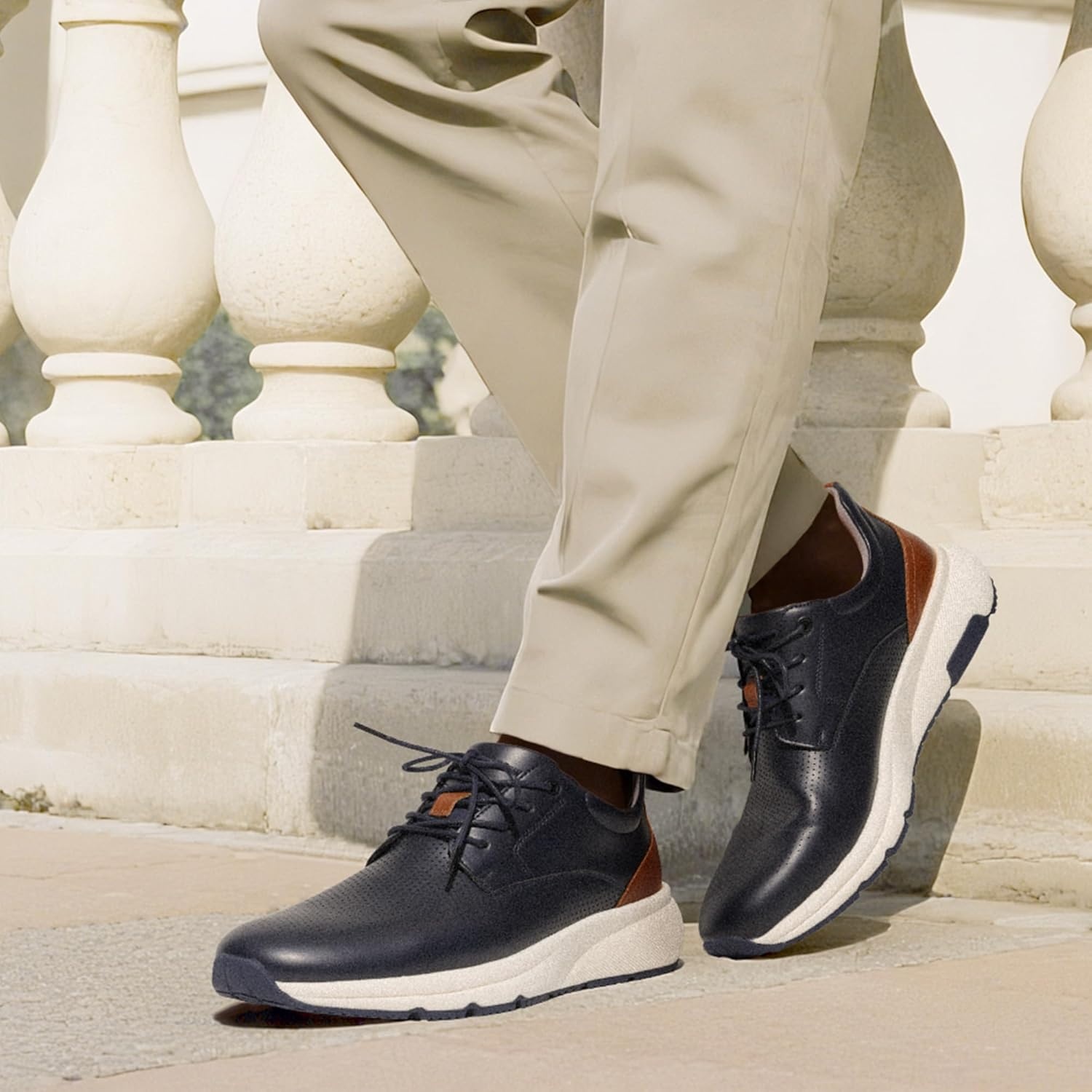 image:imageBruno Marc Mens Casual Dress Sneakers Shoes AllDay Comfort Cushioning Walking Breathable Lightweight Oxfords MaxFlex ActiveMetroDark Blue