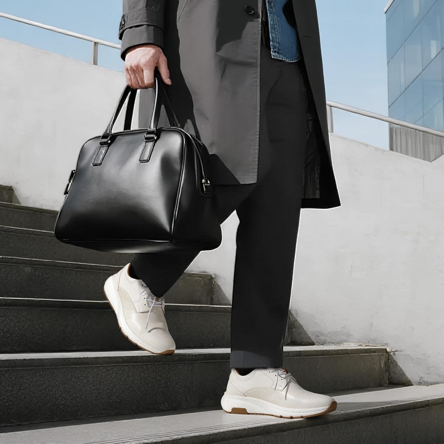 image:imageBruno Marc Mens Casual Dress Sneakers Shoes AllDay Comfort Cushioning Walking Breathable Lightweight Oxfords MaxFlex ActiveMetroWhite