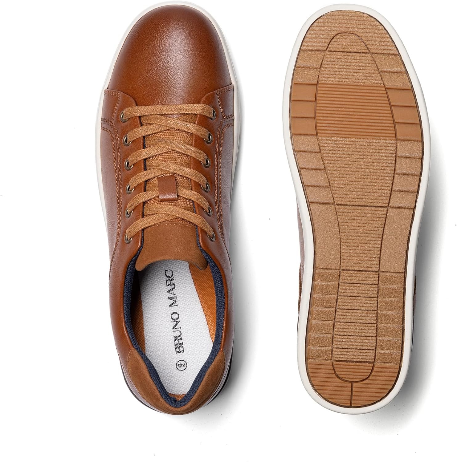image:imageBruno Marc Mens Casual Dress Sneakers Skate ShoesBrownburnished