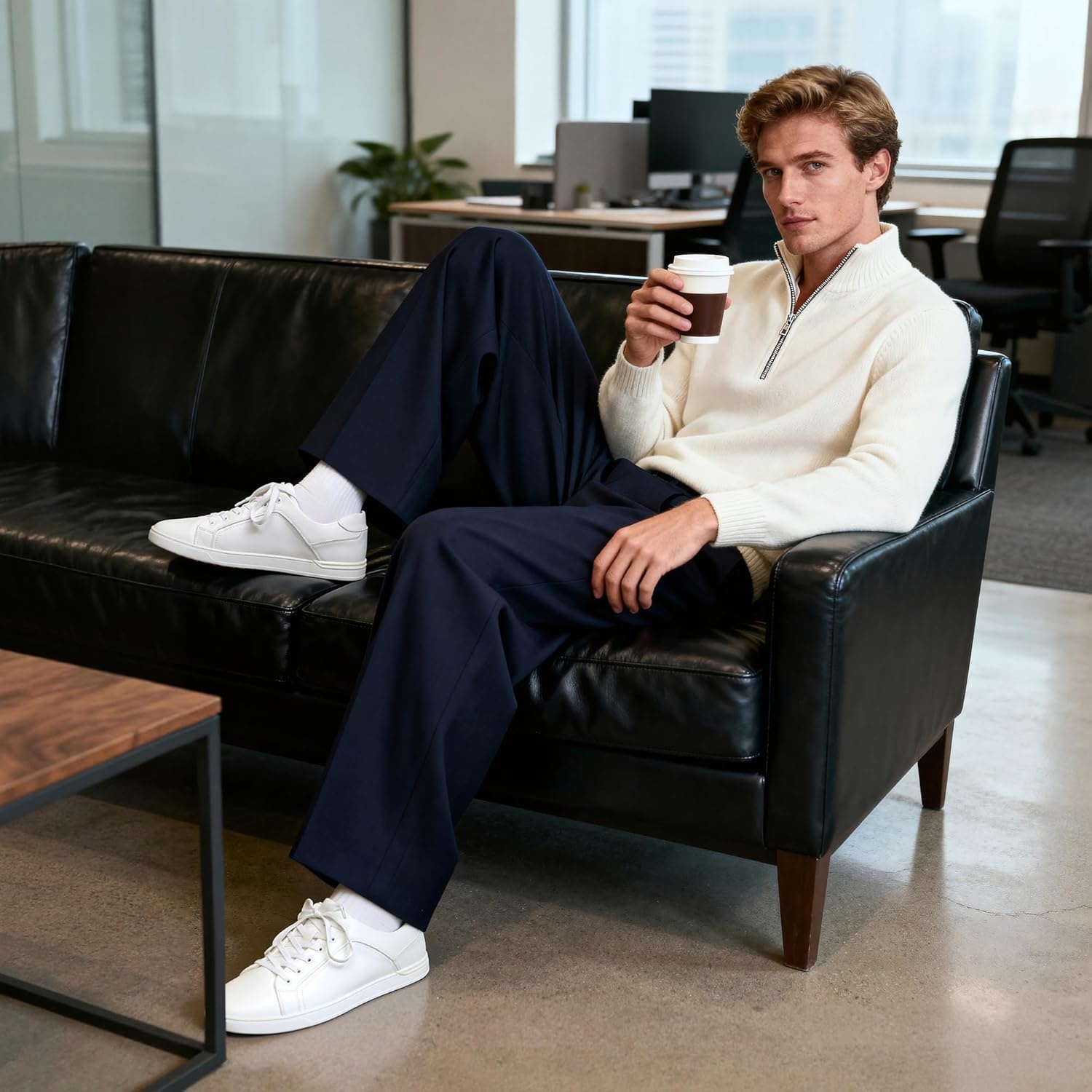 image:imageBruno Marc Mens Casual Dress Sneakers Skate ShoesWhite