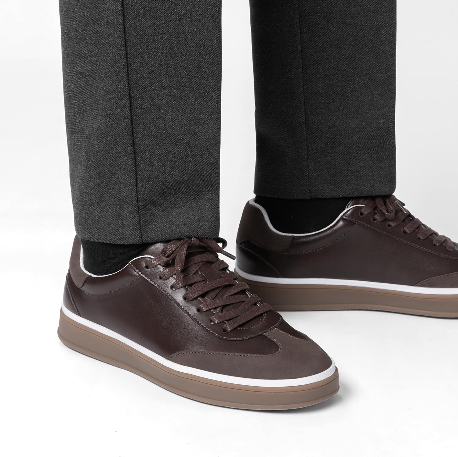 image:imageBruno Marc Mens Casual Sneakers Comfortable Casual Dress Shoes Business Casual Shoes for Men Fashion SneakersDark Brown