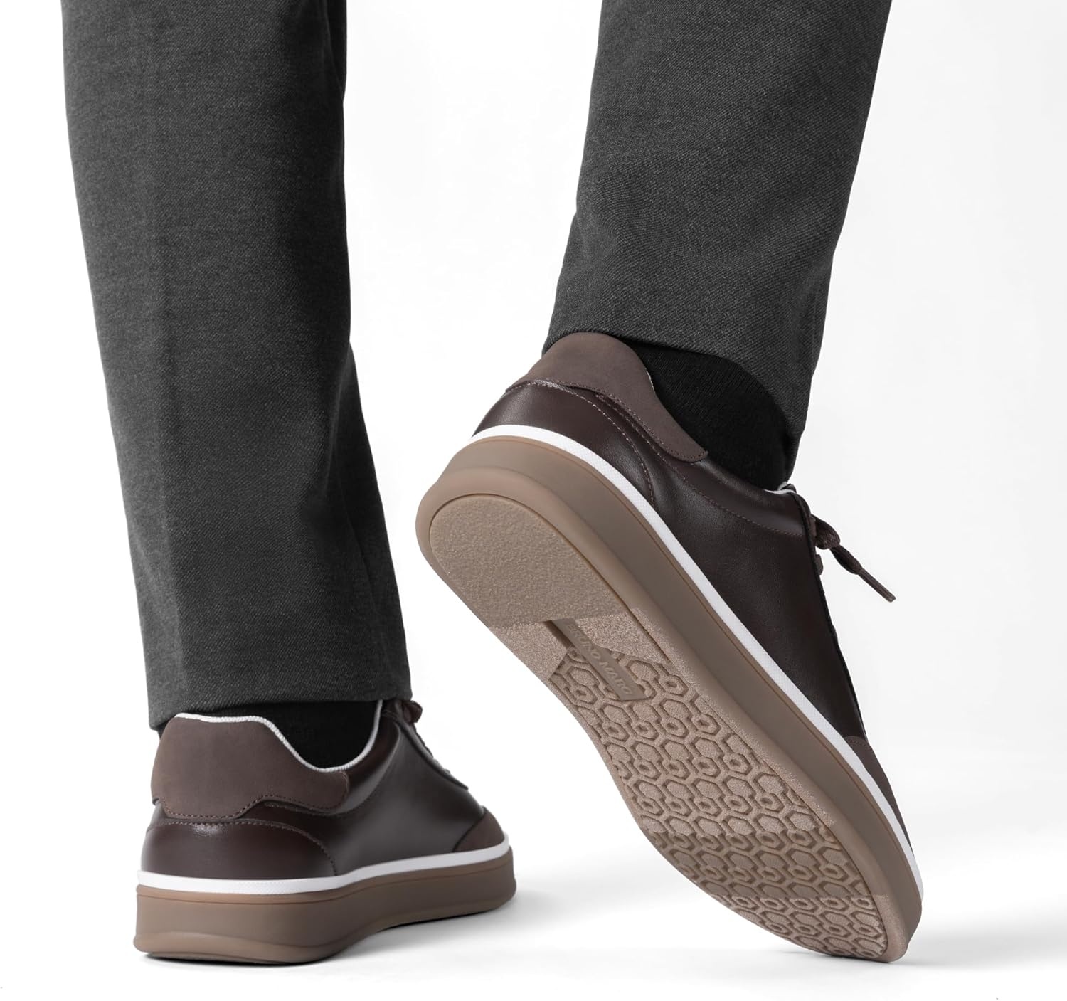 image:imageBruno Marc Mens Casual Sneakers Comfortable Casual Dress Shoes Business Casual Shoes for Men Fashion SneakersDark Brown
