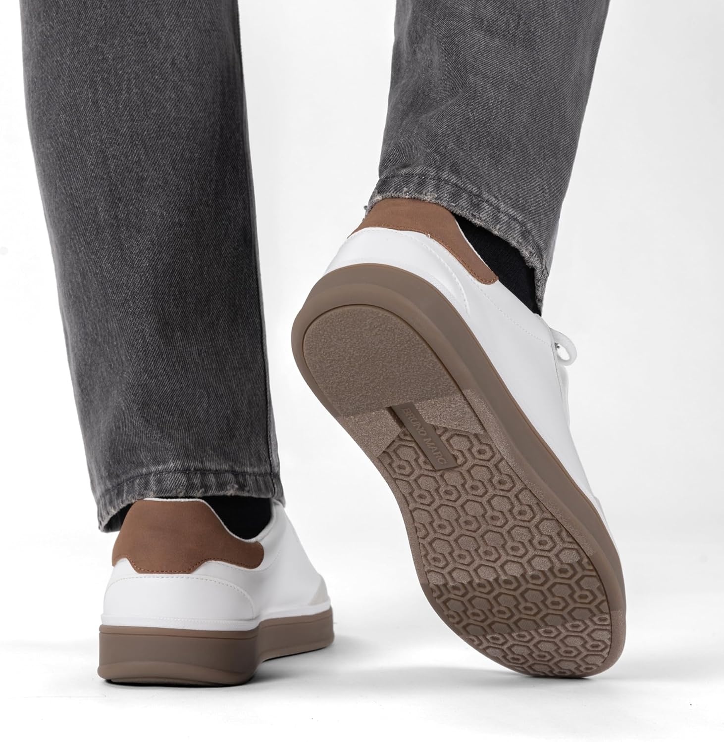 image:imageBruno Marc Mens Casual Sneakers Comfortable Casual Dress Shoes Business Casual Shoes for Men Fashion SneakersWhite