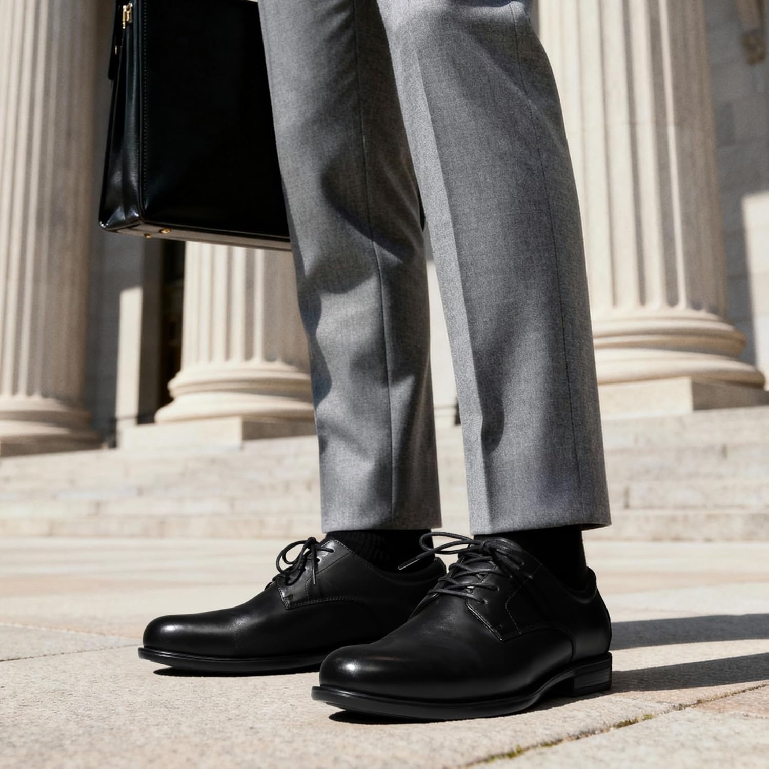 image:imageBruno Marc Mens Classic Leather Dress Shoes Comfort Oxfords Business Formal Lace Up ShoesBlack