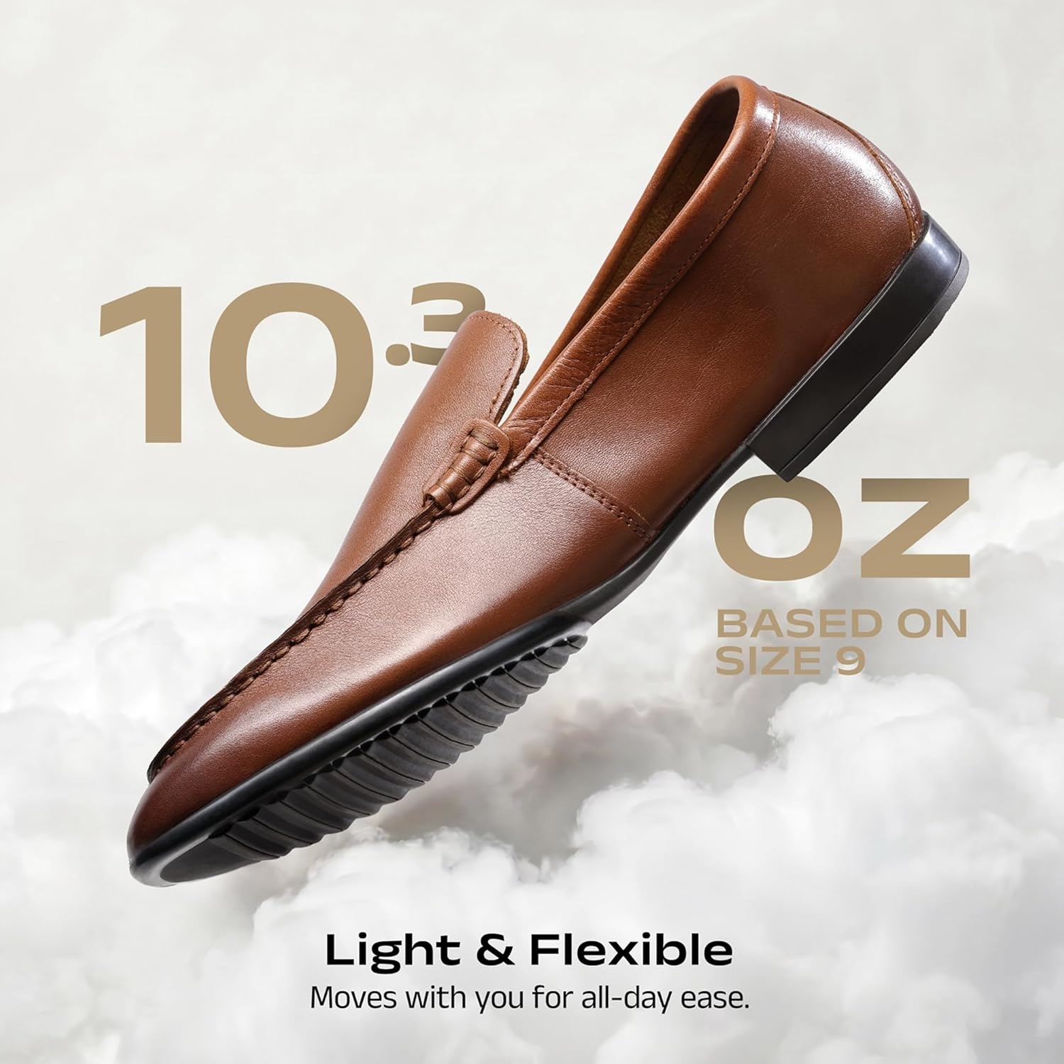 image:imageBruno Marc Mens Classic Loafers Leather Suede Dress Shoes Comfort Lightweight Slipon ShoesBrown