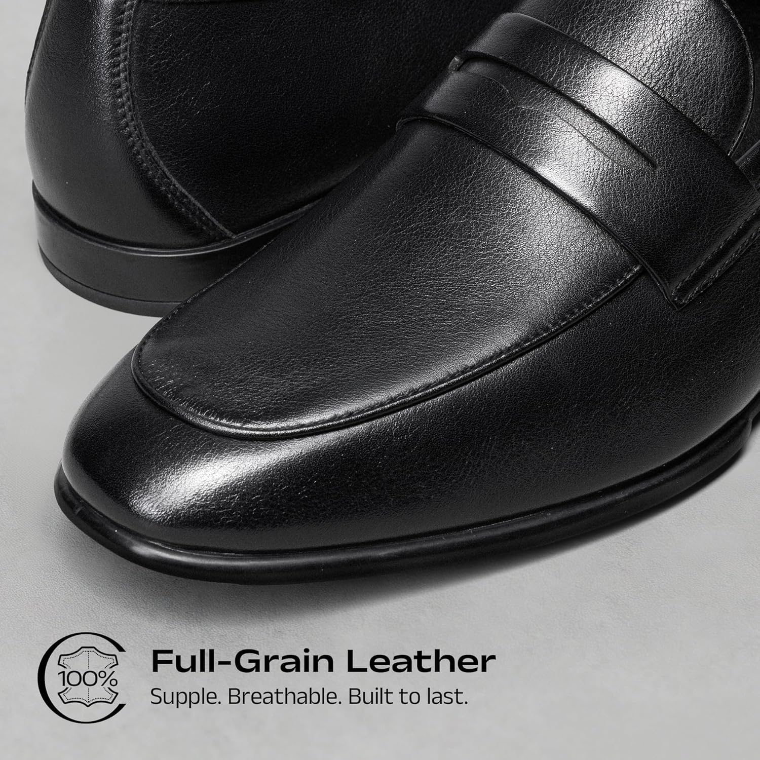 image:imageBruno Marc Mens Classic Penny Loafers Leather Suede Dress Shoes Comfort Lightweight Slipon Shoe Solace ReserveBlack
