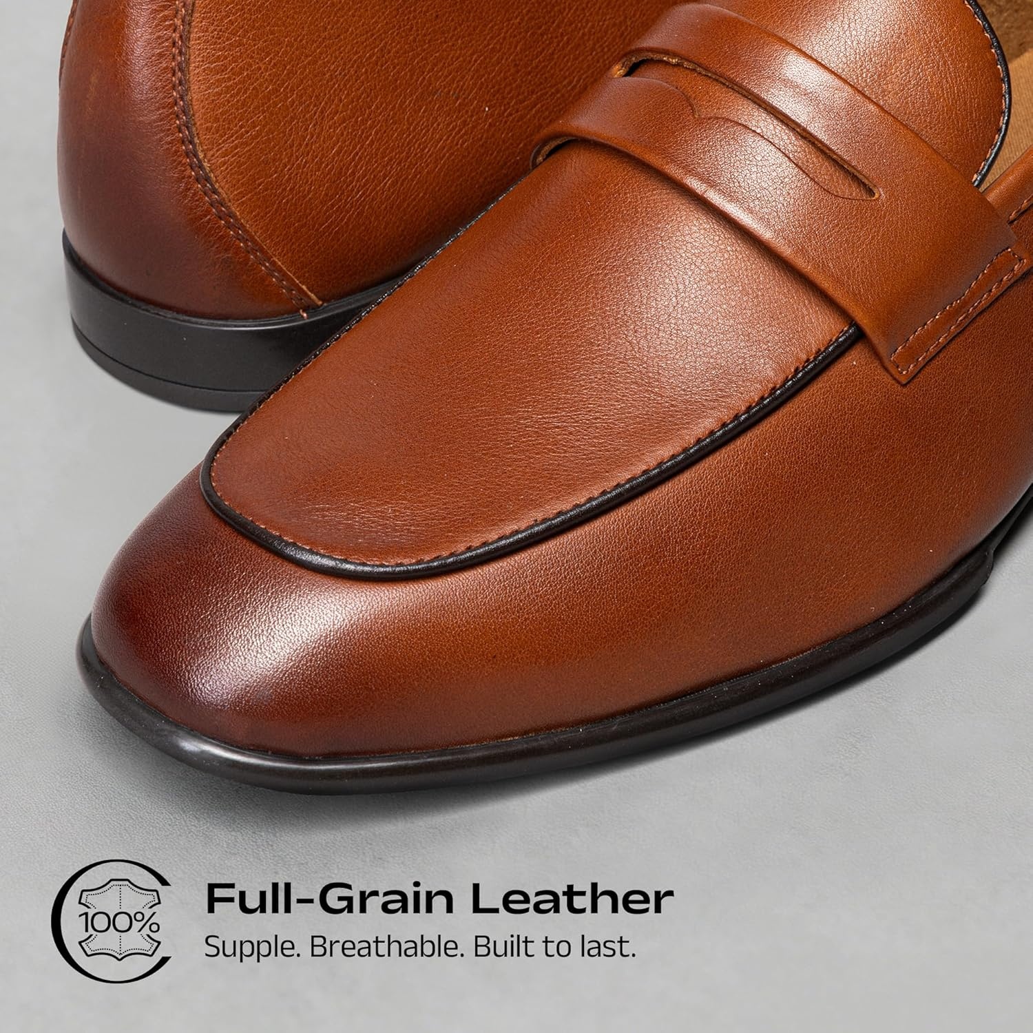 image:imageBruno Marc Mens Classic Penny Loafers Leather Suede Dress Shoes Comfort Lightweight Slipon Shoe Solace ReserveBrown