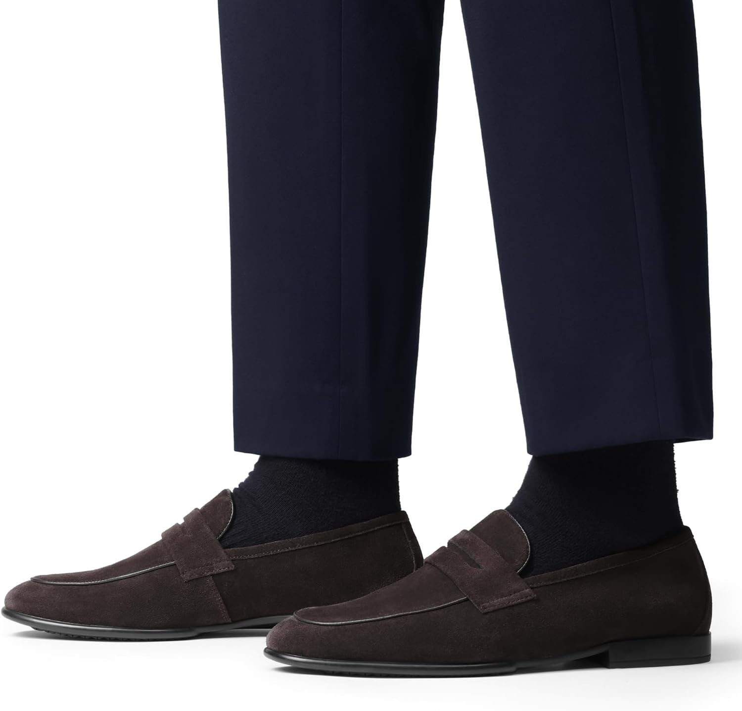 image:imageBruno Marc Mens Classic Penny Loafers Leather Suede Dress Shoes Comfort Lightweight Slipon Shoe Solace ReserveCoffee
