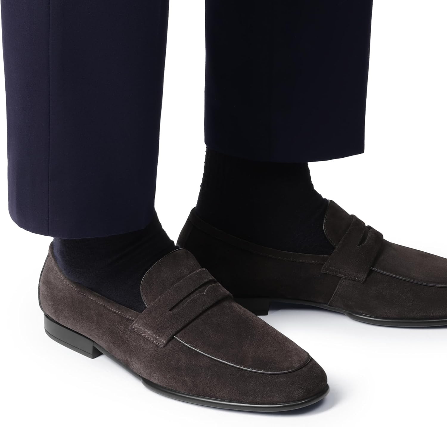 image:imageBruno Marc Mens Classic Penny Loafers Leather Suede Dress Shoes Comfort Lightweight Slipon Shoe Solace ReserveCoffee