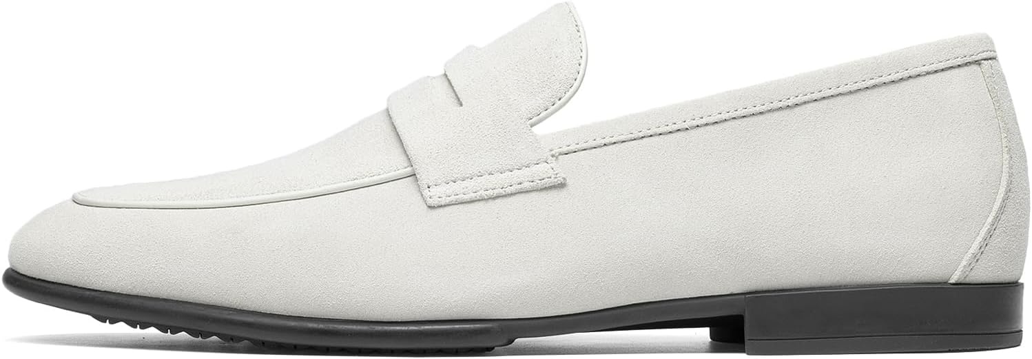 image:imageBruno Marc Mens Classic Penny Loafers Leather Suede Dress Shoes Comfort Lightweight Slipon Shoe Solace ReserveSand
