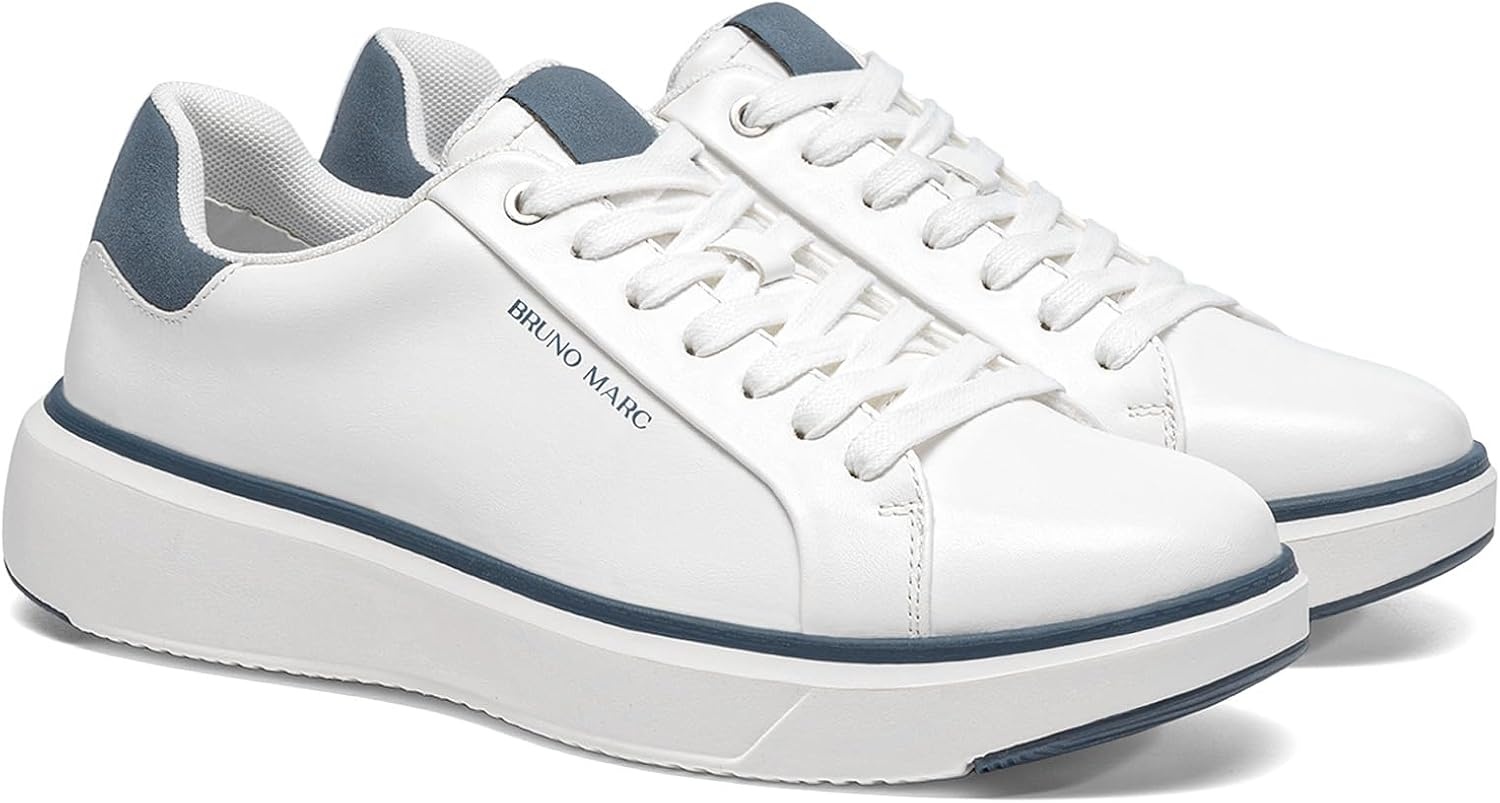 image:imageBruno Marc Mens Dress Fashion Sneakers Casual ShoesWhiteBlue