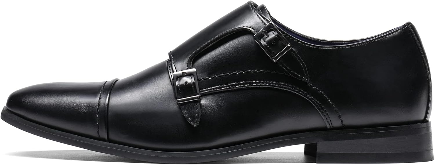 image:imageBruno Marc Mens Dress Loafer Shoes Monk Strap Slip On LoafersBlack