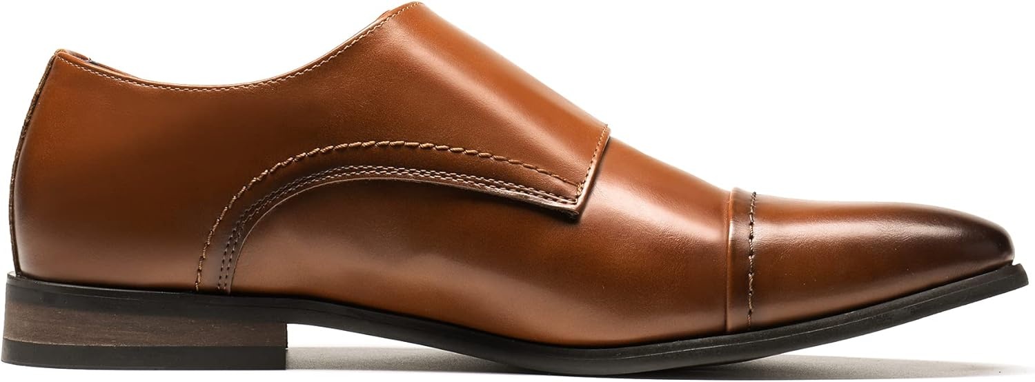 image:imageBruno Marc Mens Dress Loafer Shoes Monk Strap Slip On LoafersCamel