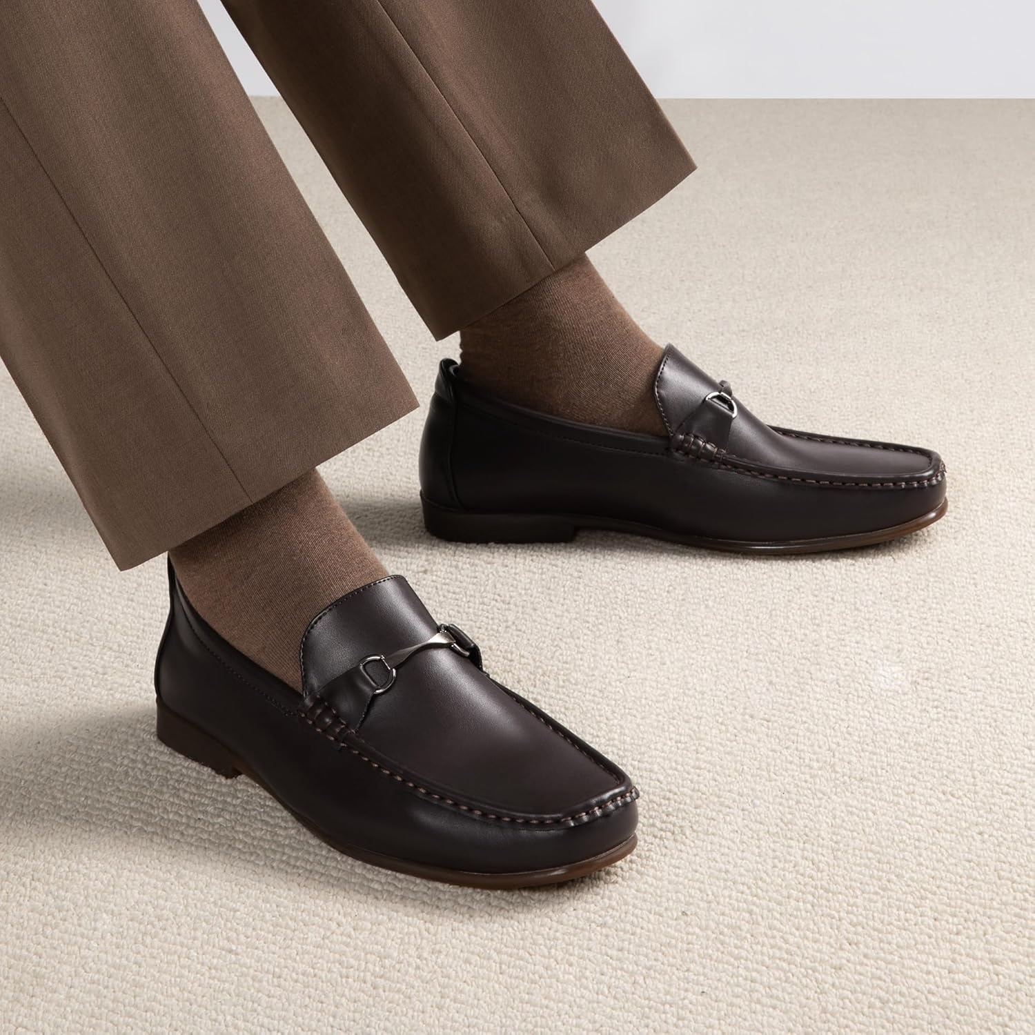 image:imageBruno Marc Mens Dress Loafers Slip On Casual Driving LoaferCoffee