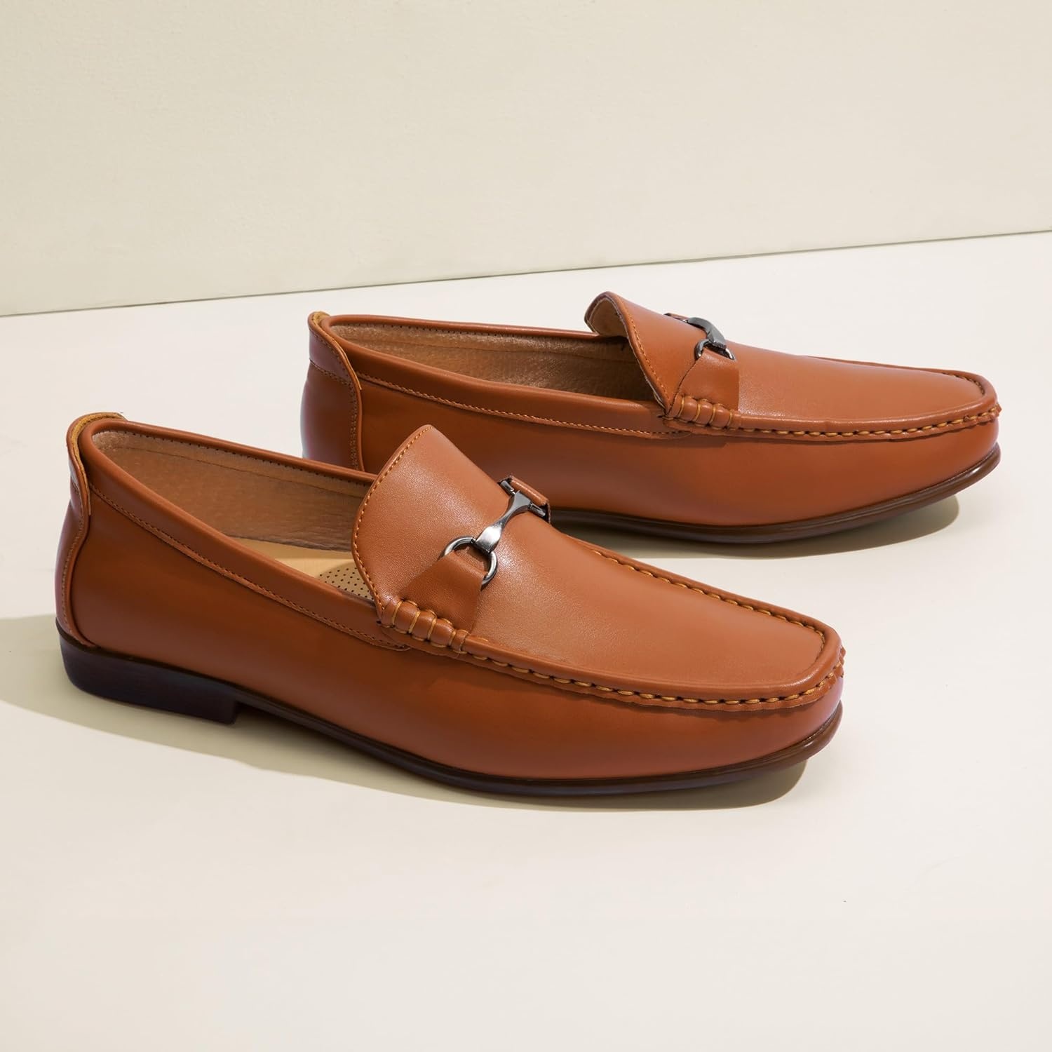 image:imageBruno Marc Mens Dress Loafers Slip On Casual Driving LoaferTan
