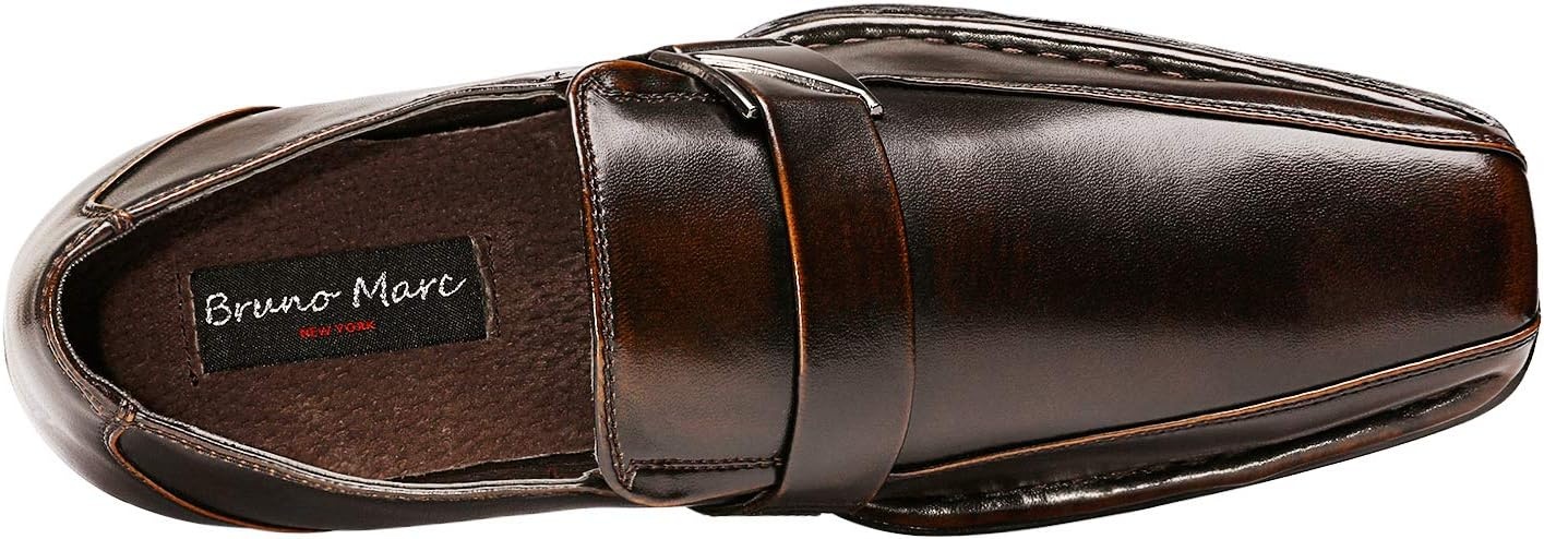 image:imageBruno Marc Mens Giorgio Classic Slipon Dress Loafers ShoesDark Brown