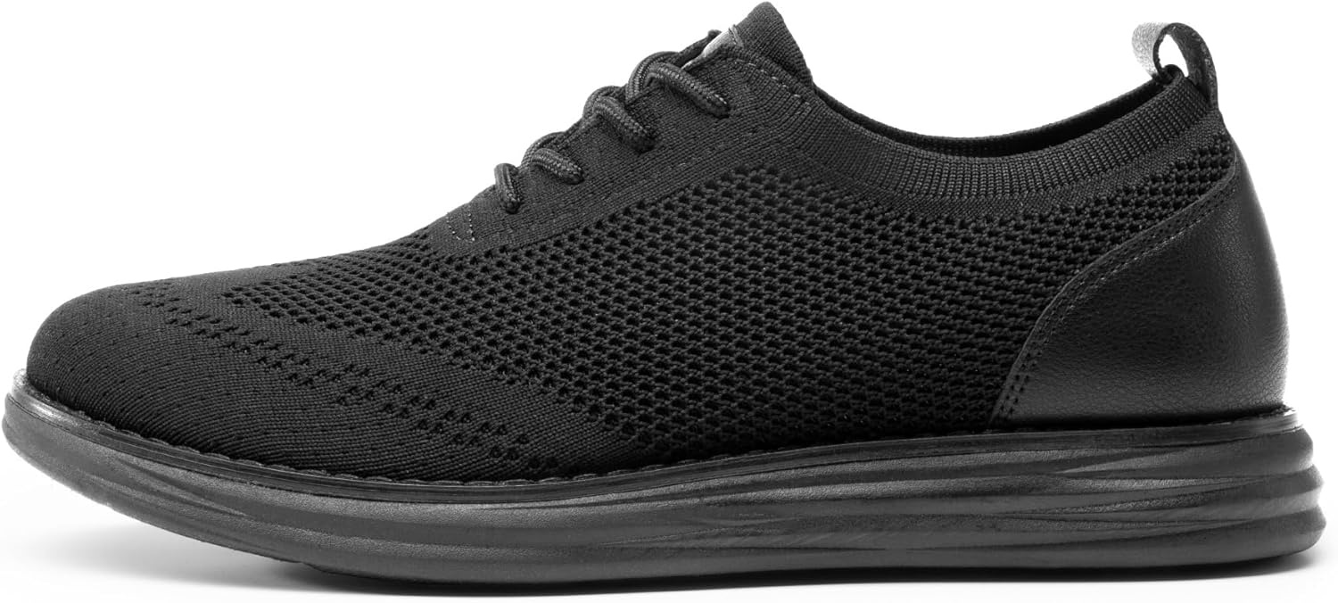 image:imageBruno Marc Mens Grand02 KnitFlex Lightweight Walking ShoesBlack Monochrome