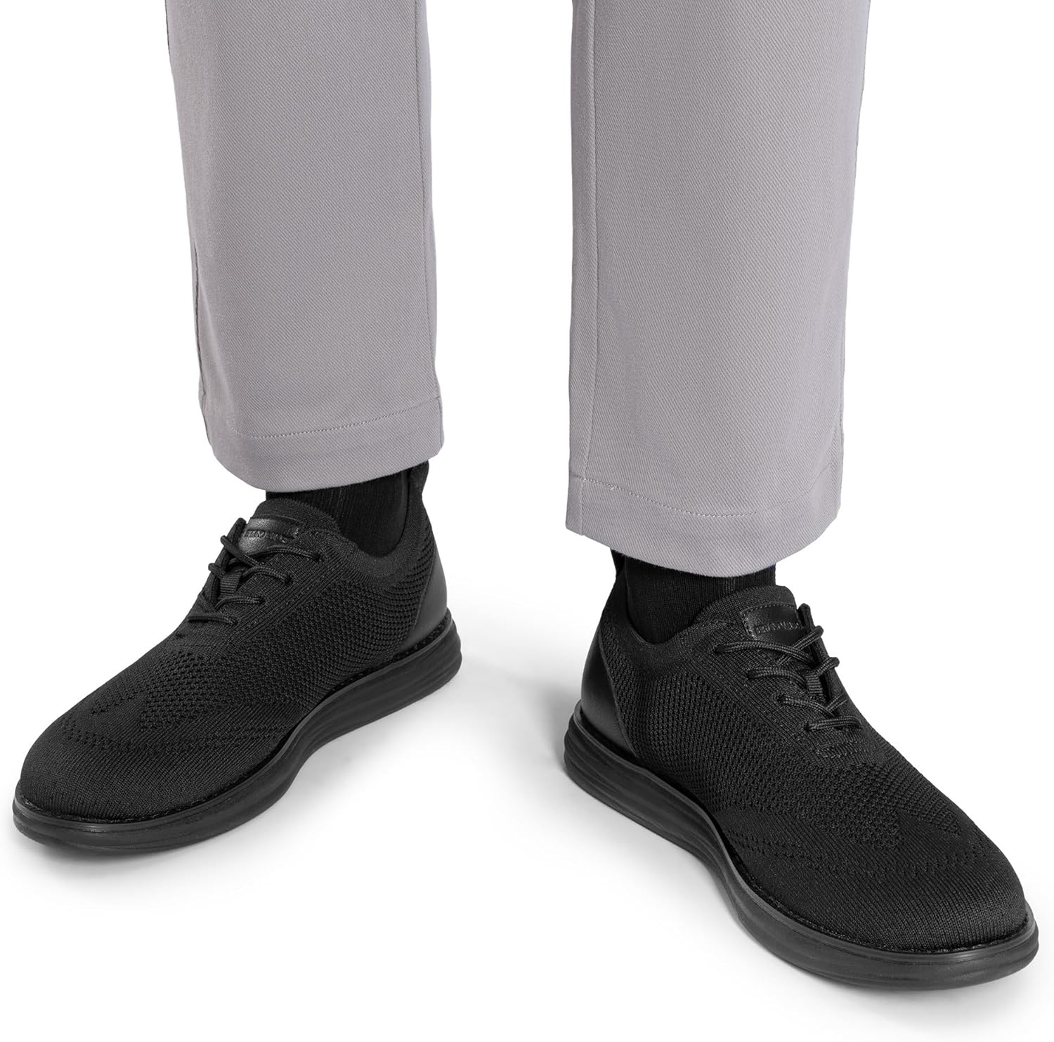 image:imageBruno Marc Mens Grand02 KnitFlex Lightweight Walking ShoesBlack Monochrome