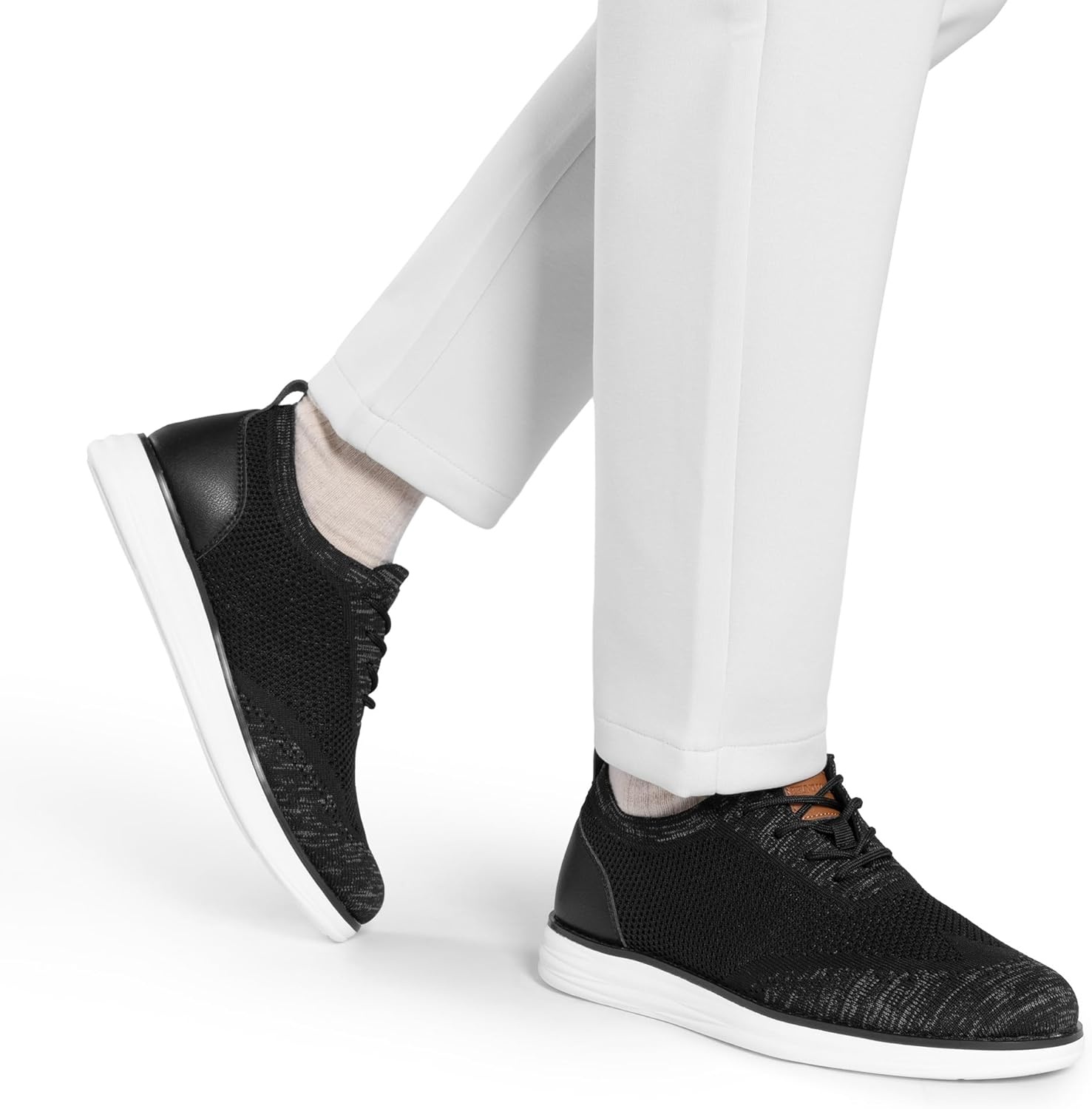 image:imageBruno Marc Mens Grand02 KnitFlex Lightweight Walking ShoesBlackGrey
