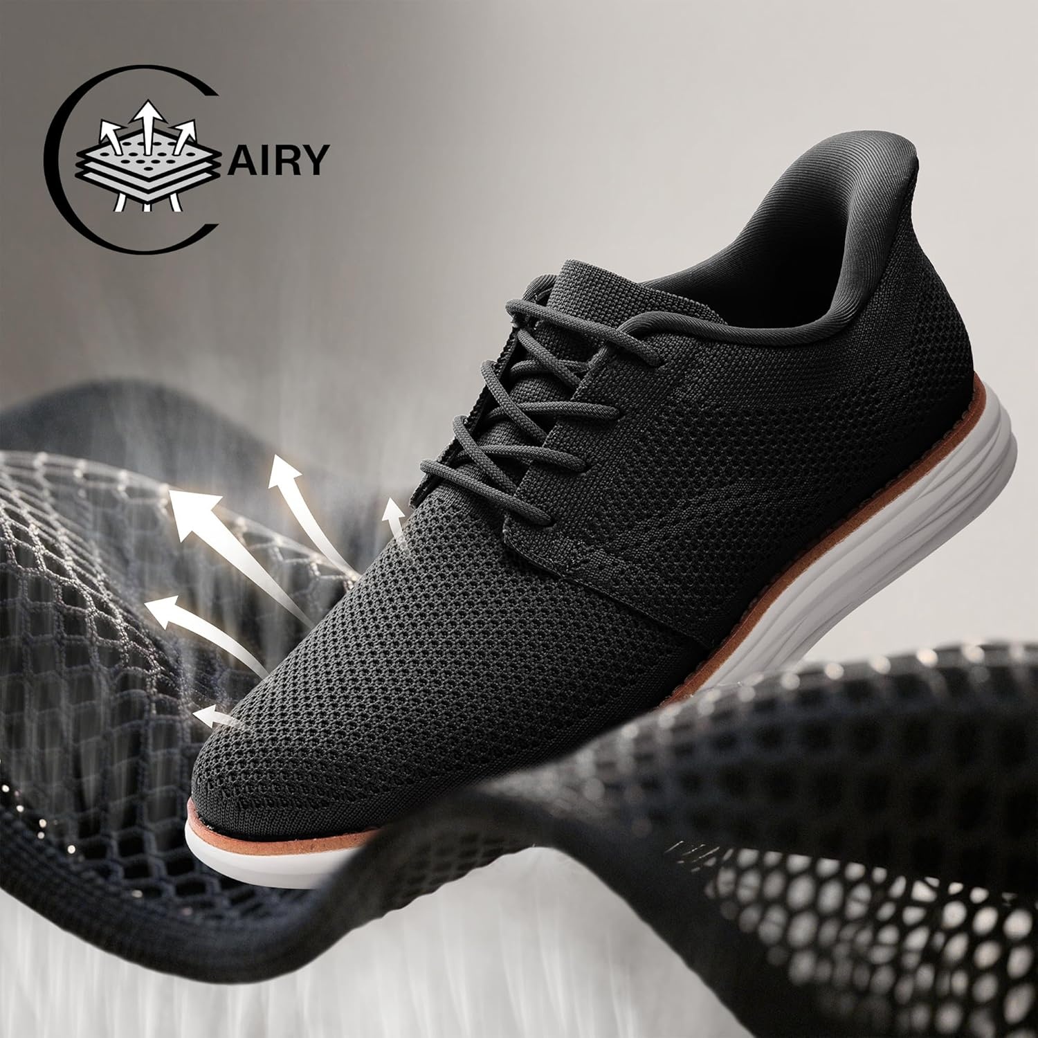image:imageBruno Marc Mens Hands Free Slip On Casual Dress Shoes Mesh Sneakers Breathable Lightweight Comfortable Walking ShoesBlack