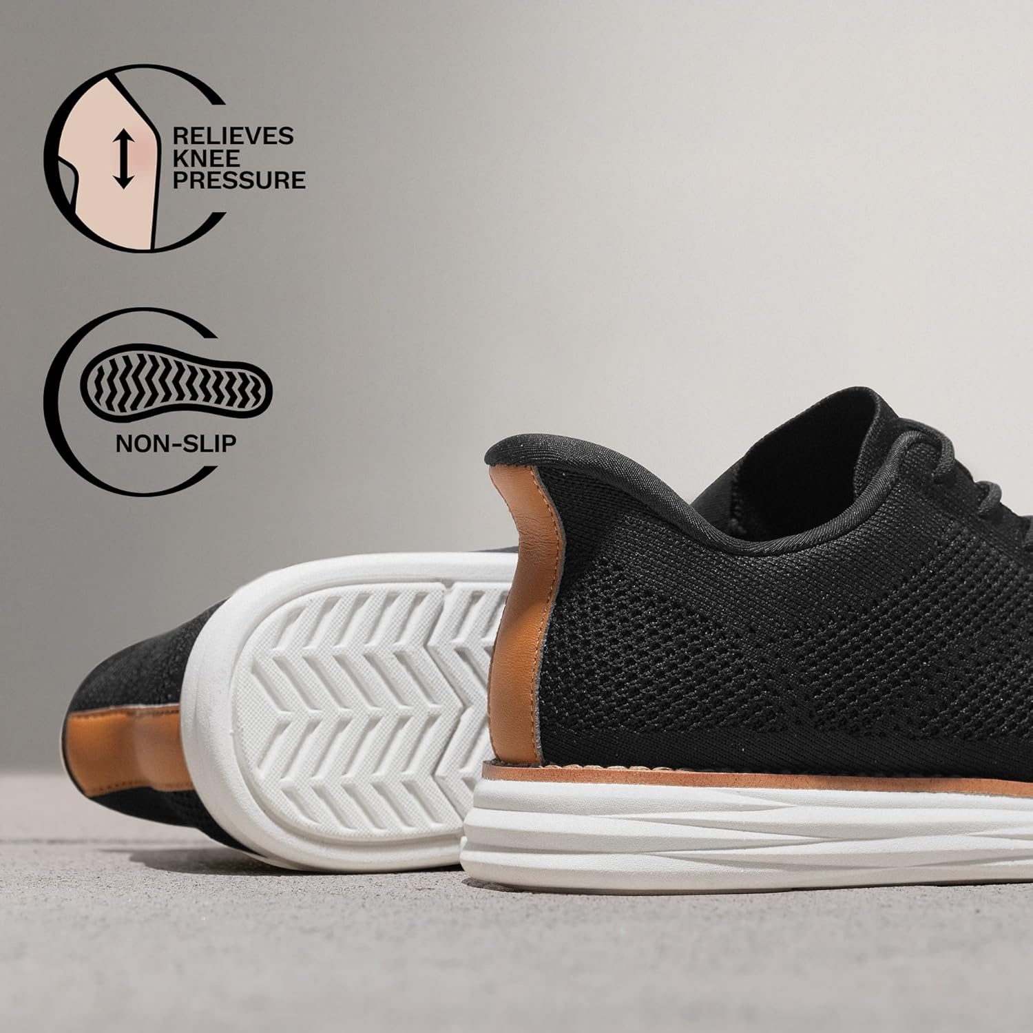 image:imageBruno Marc Mens Hands Free Slip On Casual Dress Shoes Mesh Sneakers Breathable Lightweight Comfortable Walking ShoesBlack