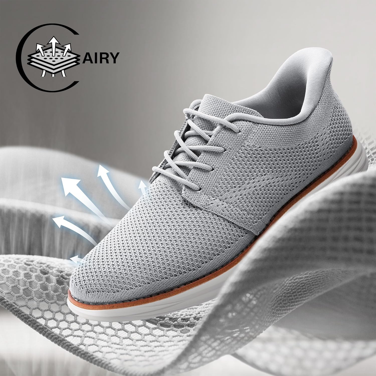 image:imageBruno Marc Mens Hands Free Slip On Casual Dress Shoes Mesh Sneakers Breathable Lightweight Comfortable Walking ShoesGrey