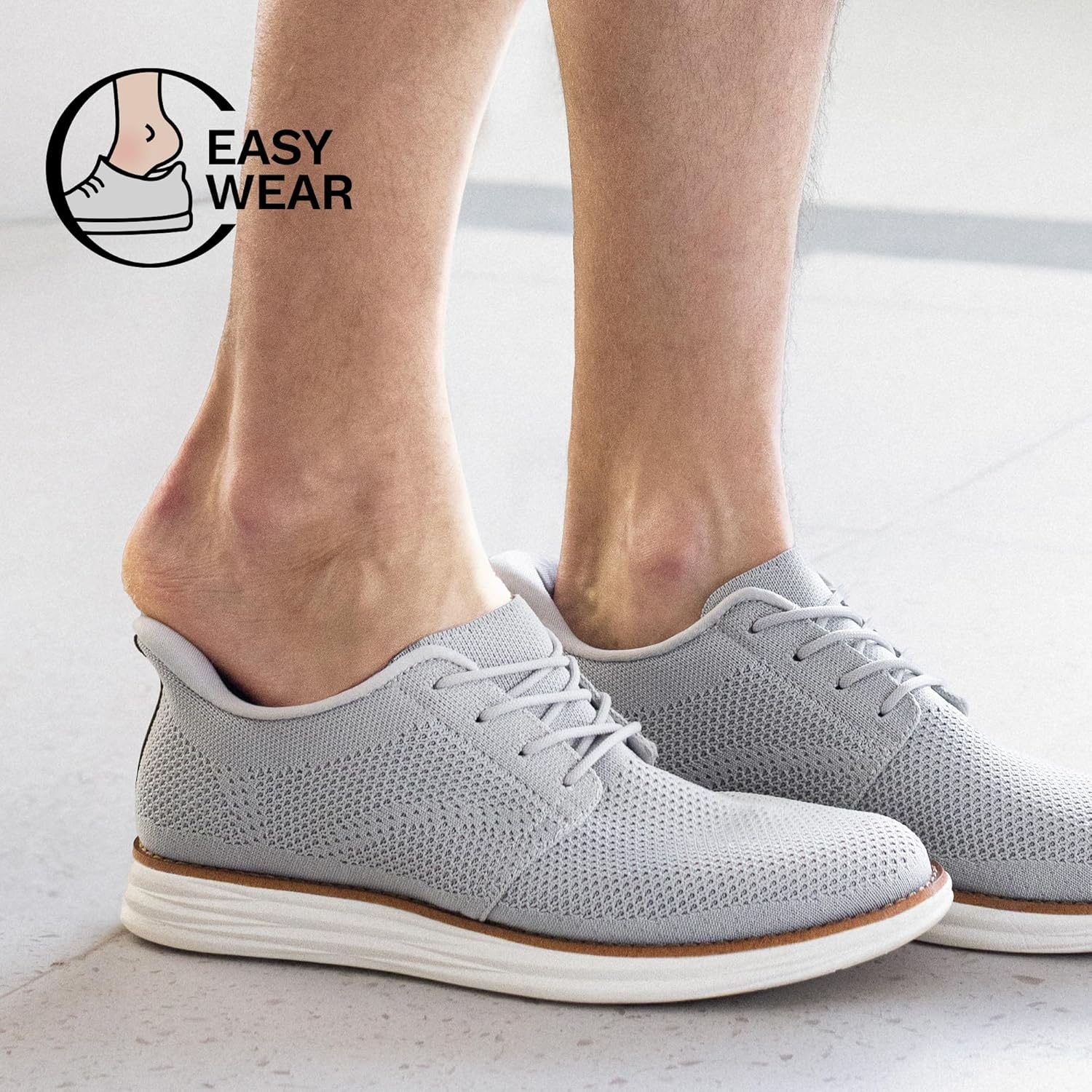 image:imageBruno Marc Mens Hands Free Slip On Casual Dress Shoes Mesh Sneakers Breathable Lightweight Comfortable Walking ShoesGrey