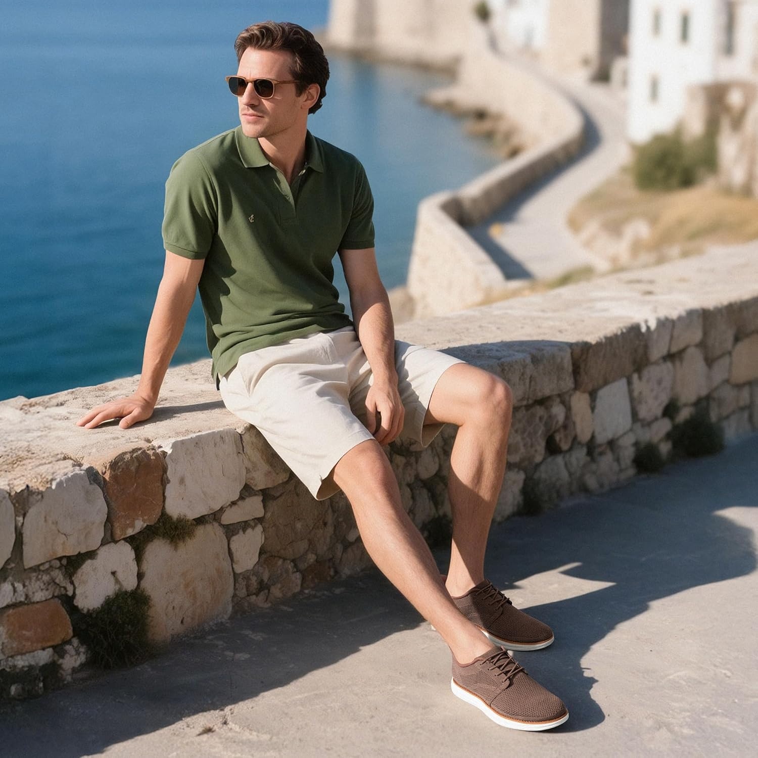image:imageBruno Marc Mens Hands Free Slip On Casual Dress Shoes Mesh Sneakers Breathable Lightweight Comfortable Walking ShoesLight Brown