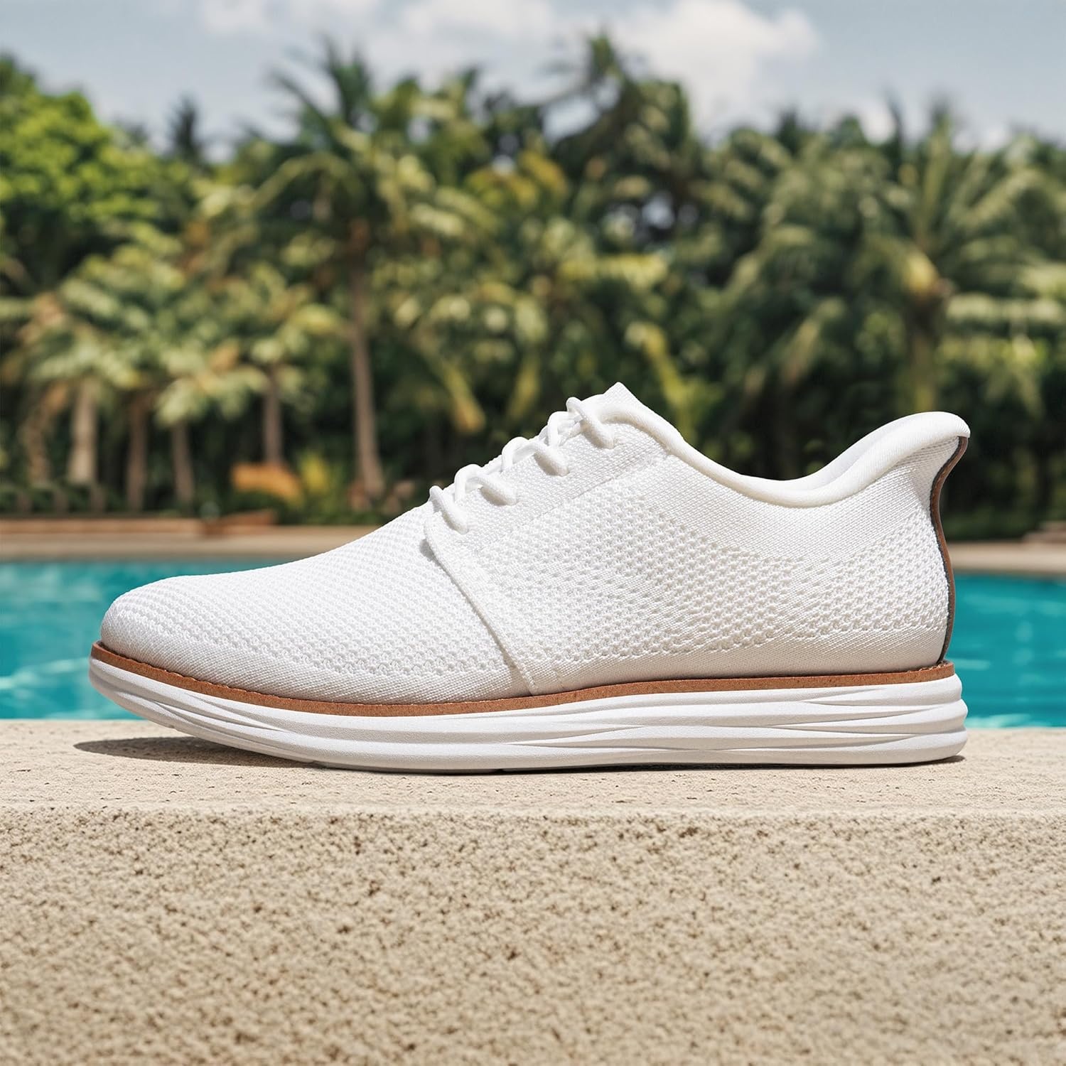 image:imageBruno Marc Mens Hands Free Slip On Casual Dress Shoes Mesh Sneakers Breathable Lightweight Comfortable Walking ShoesWhite