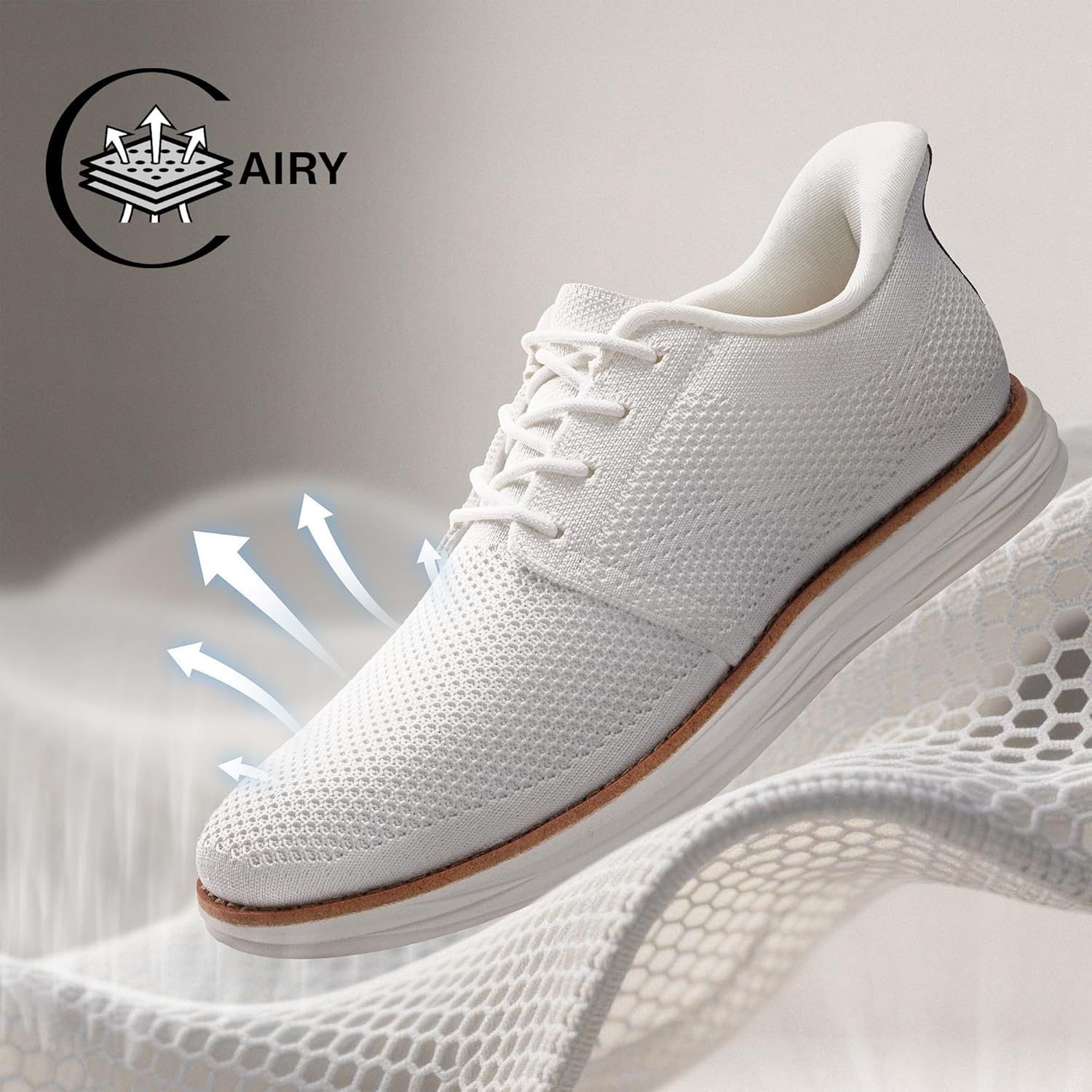 image:imageBruno Marc Mens Hands Free Slip On Casual Dress Shoes Mesh Sneakers Breathable Lightweight Comfortable Walking ShoesWhite