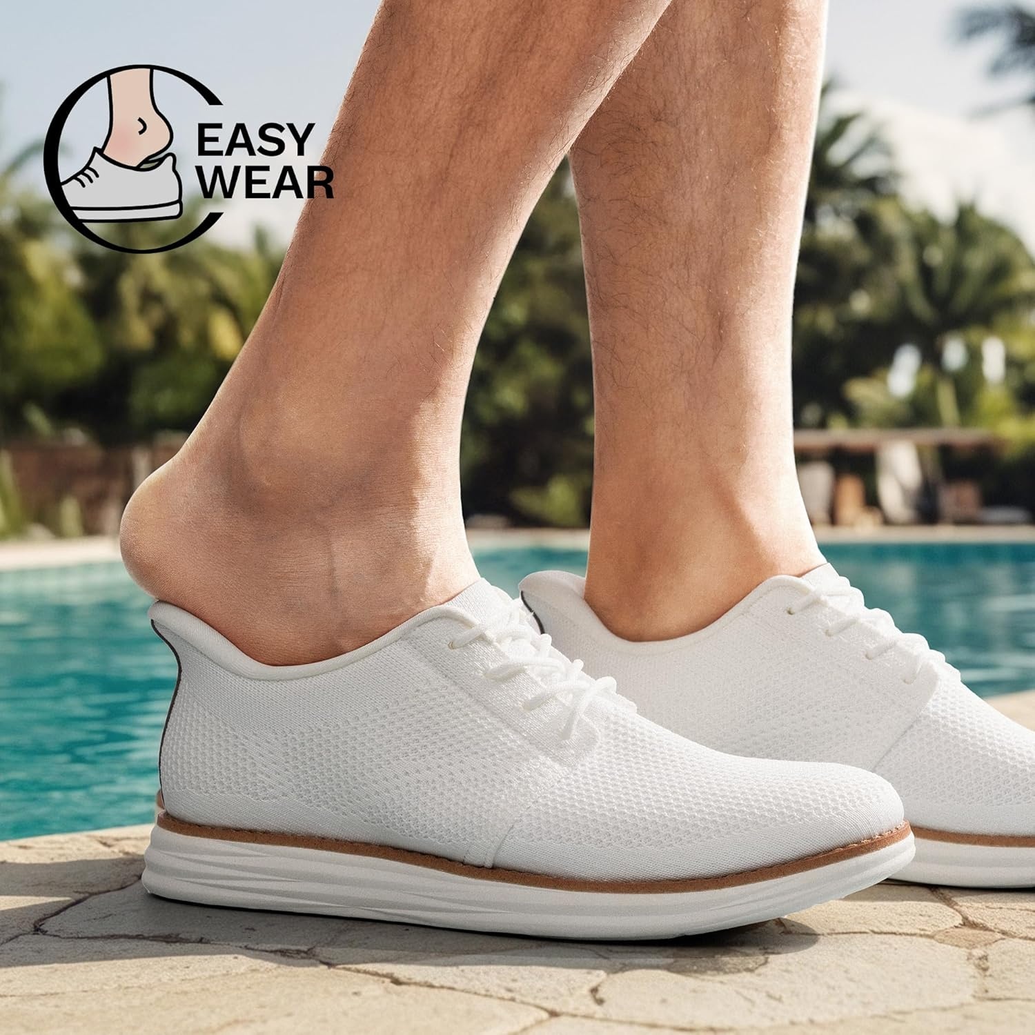 image:imageBruno Marc Mens Hands Free Slip On Casual Dress Shoes Mesh Sneakers Breathable Lightweight Comfortable Walking ShoesWhite
