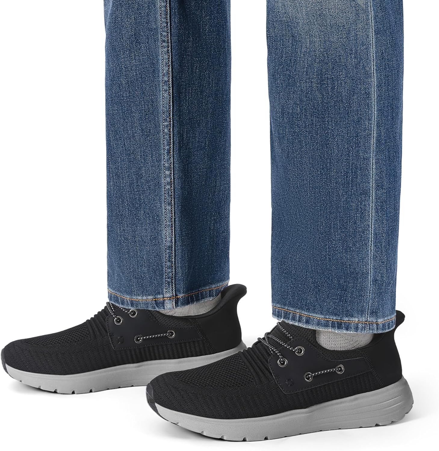 image:imageBruno Marc Mens Hands Free Slipon Loafers Casual Breathable SneakerBlack