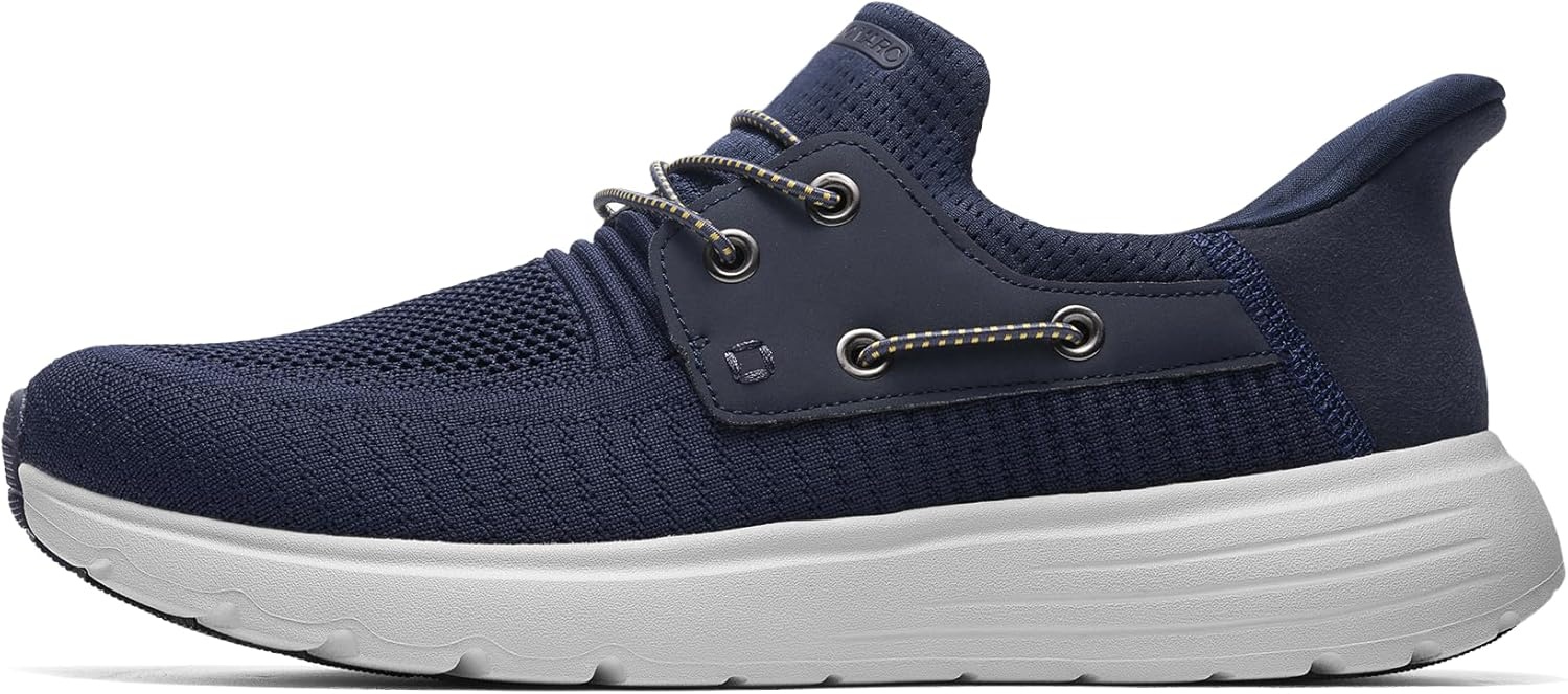 image:imageBruno Marc Mens Hands Free Slipon Loafers Casual Breathable SneakerDark Blue