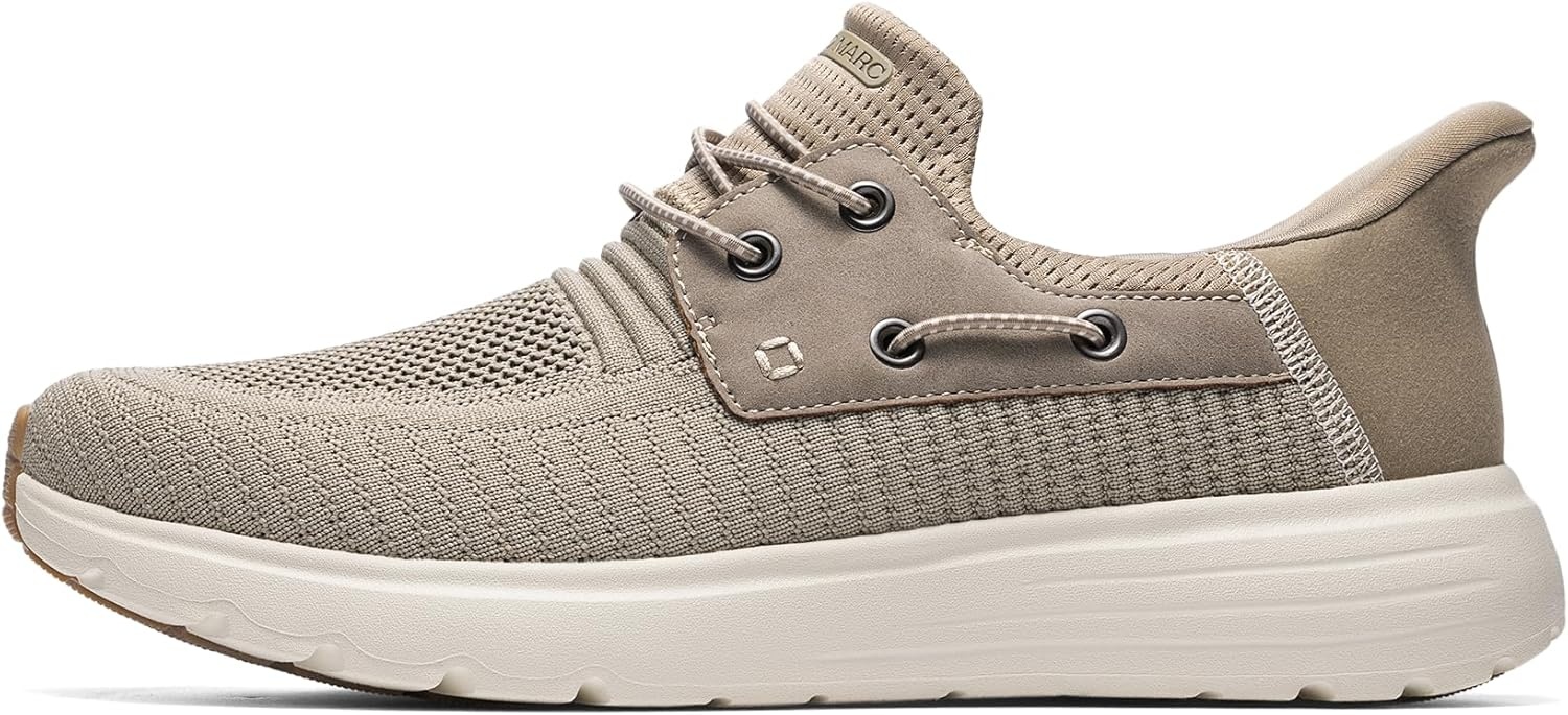 image:imageBruno Marc Mens Hands Free Slipon Loafers Casual Breathable SneakerKhaki