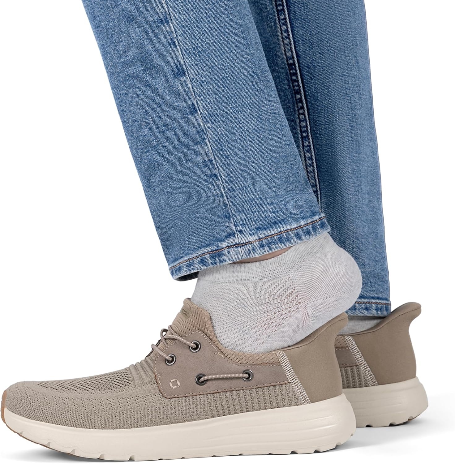 image:imageBruno Marc Mens Hands Free Slipon Loafers Casual Breathable SneakerKhaki