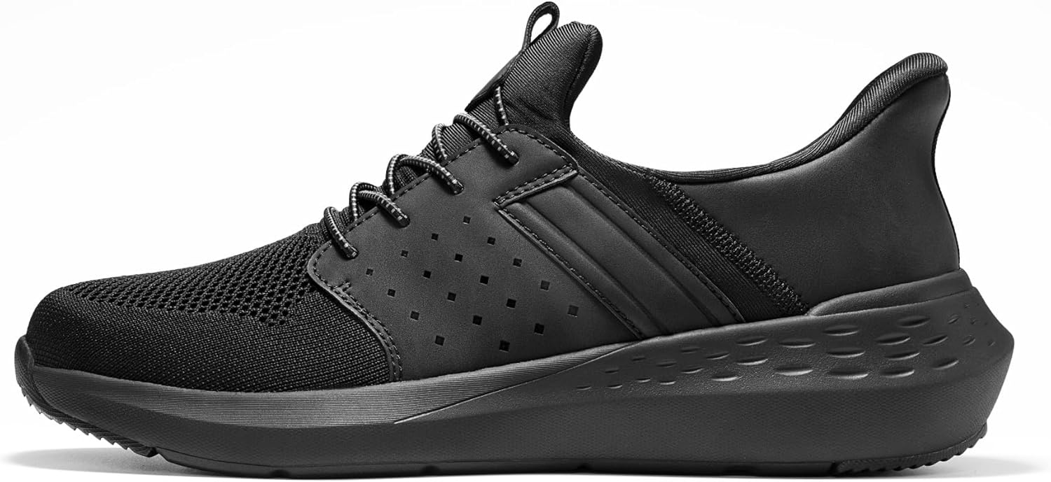 image:imageBruno Marc Mens Hands Free Slipon Loafers Casual Shoes Sneakers Breathable Knit Comfortable Lightweight Walking ShoesBlack