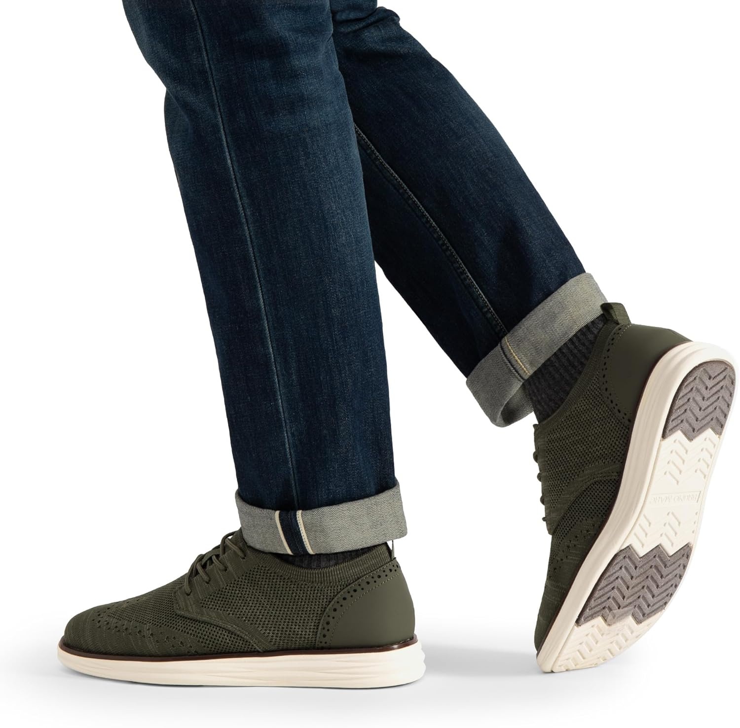 image:imageBruno Marc Mens KnitFlex Craft Mesh Oxfords Sneakers Casual Dress LaceUp Lightweight Walking Shoes6green