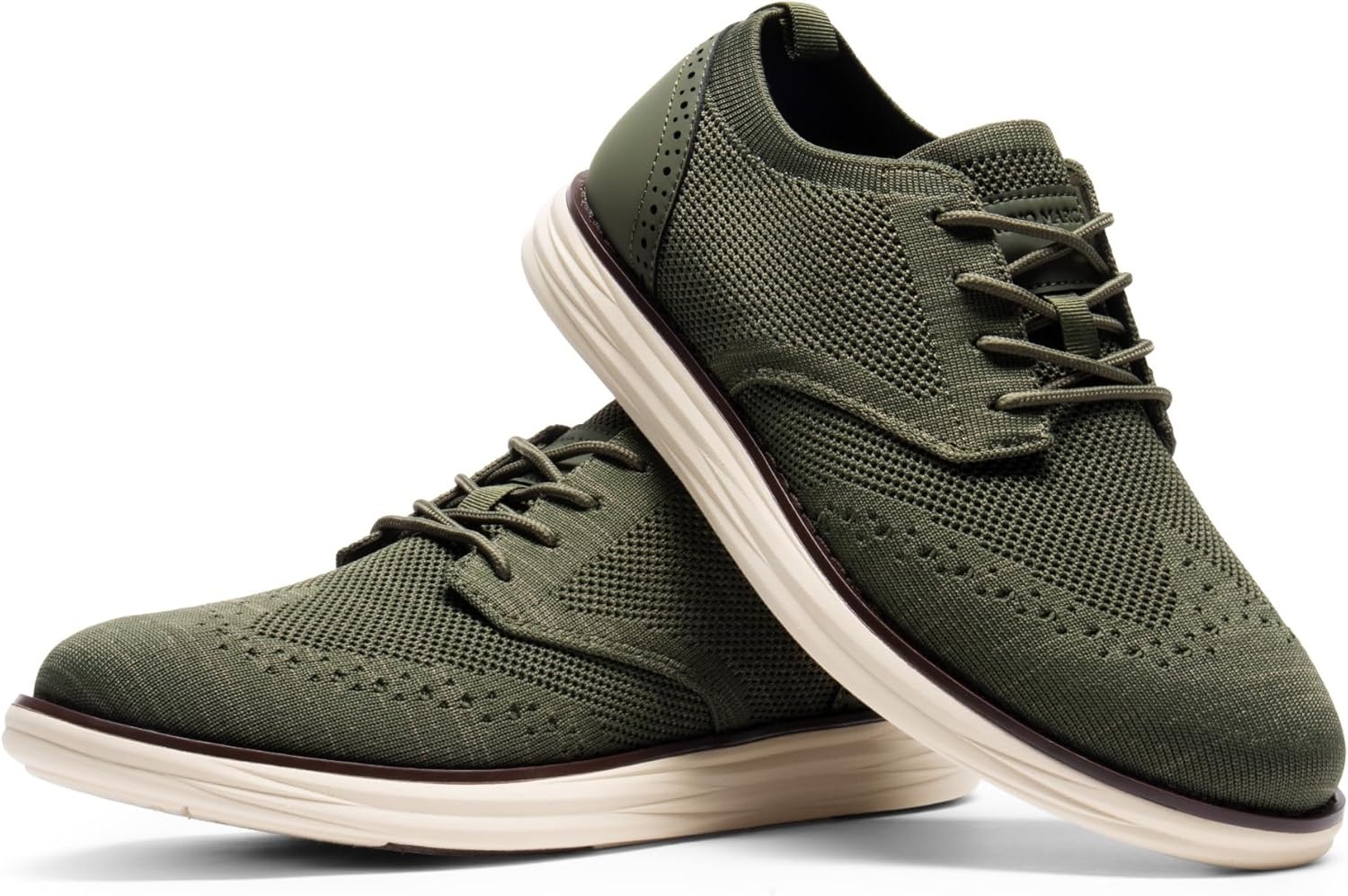 image:imageBruno Marc Mens KnitFlex Craft Mesh Oxfords Sneakers Casual Dress LaceUp Lightweight Walking Shoes6green