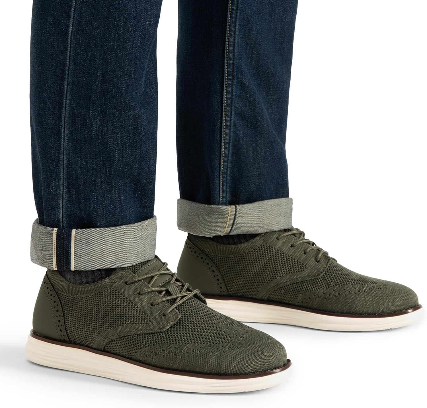 image:imageBruno Marc Mens KnitFlex Craft Mesh Oxfords Sneakers Casual Dress LaceUp Lightweight Walking Shoes6green