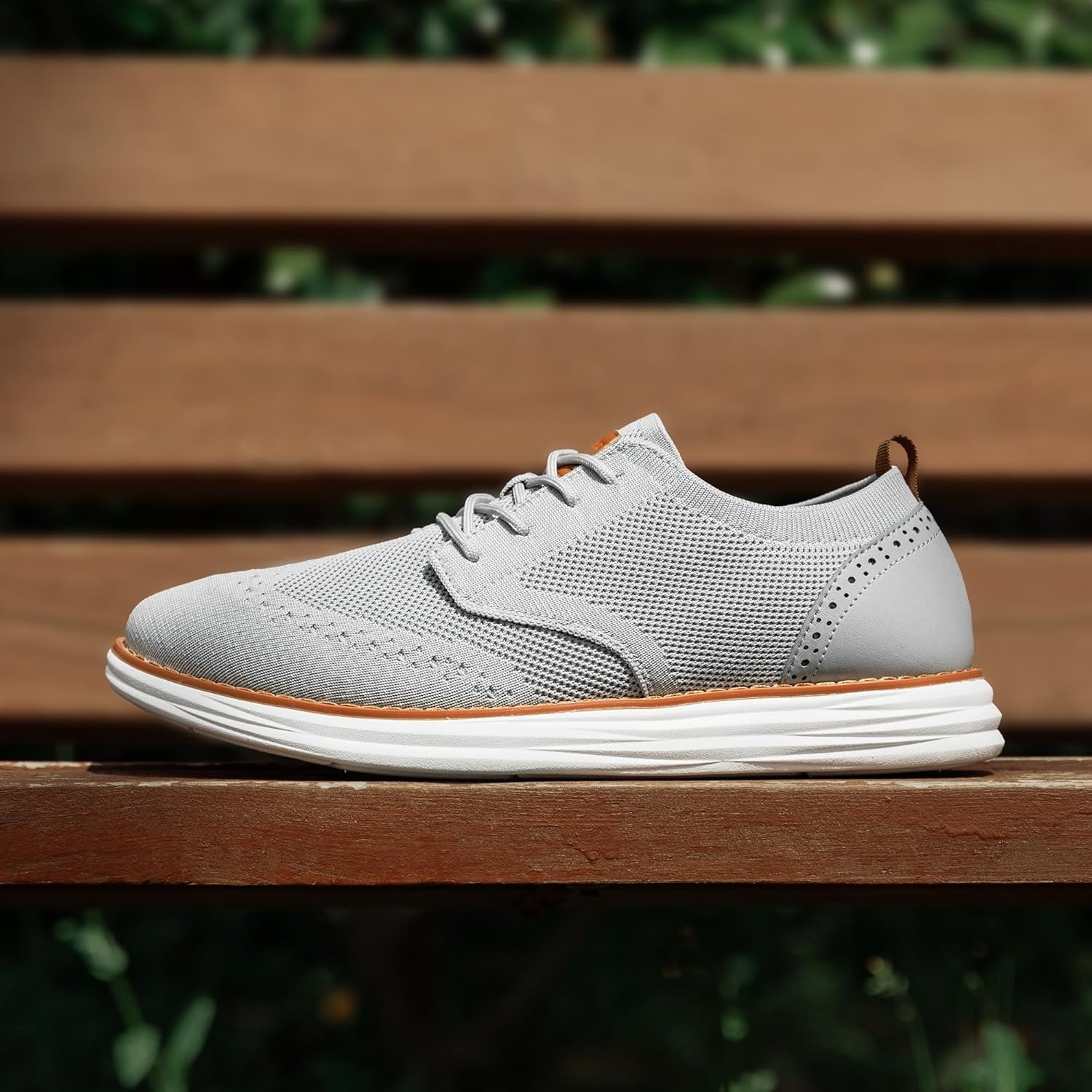 image:imageBruno Marc Mens KnitFlex Craft Mesh Oxfords Sneakers Casual Dress LaceUp Lightweight Walking Shoes6grey
