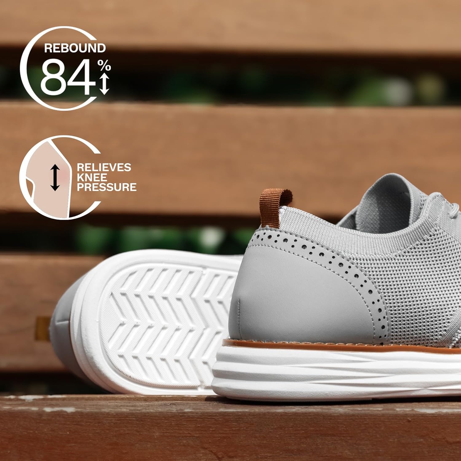 image:imageBruno Marc Mens KnitFlex Craft Mesh Oxfords Sneakers Casual Dress LaceUp Lightweight Walking Shoes6grey