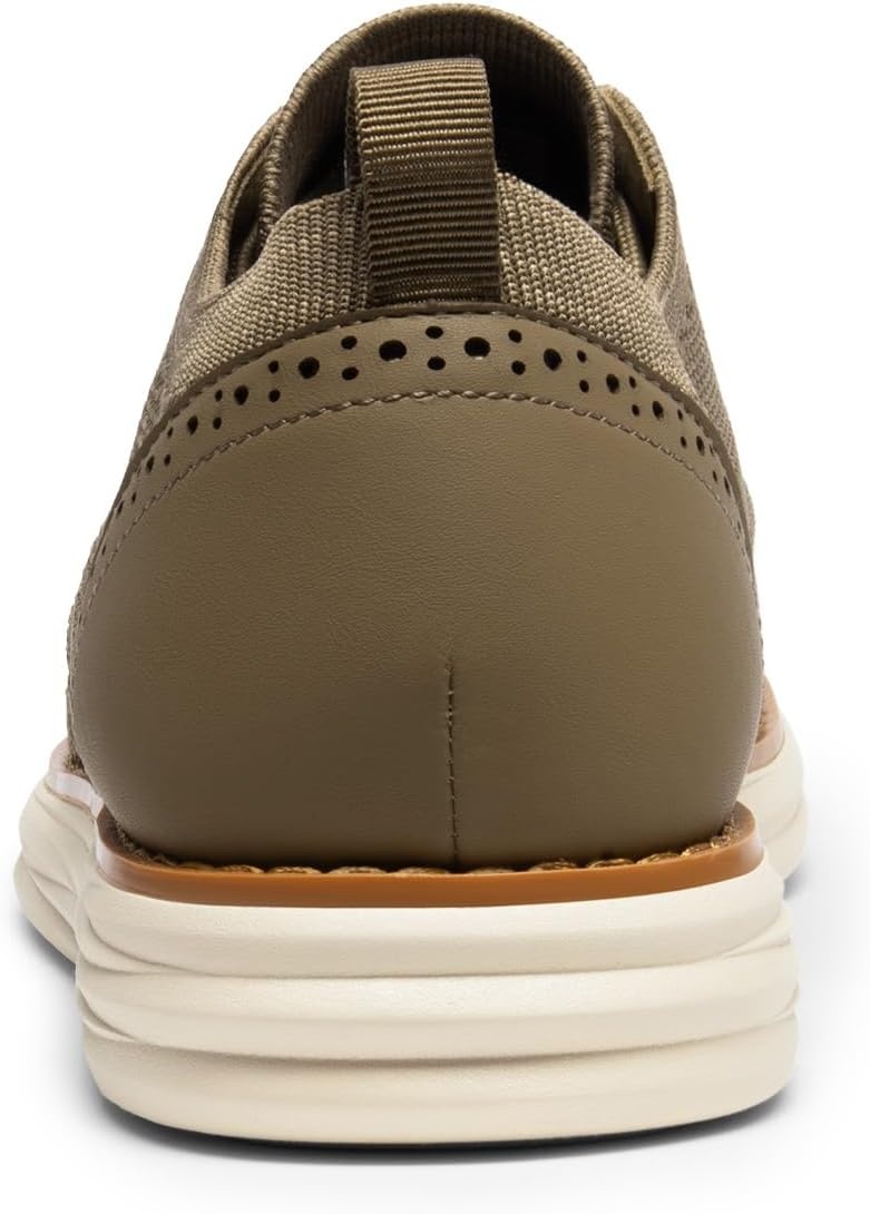 image:imageBruno Marc Mens KnitFlex Craft Mesh Oxfords Sneakers Casual Dress LaceUp Lightweight Walking Shoes6khaki